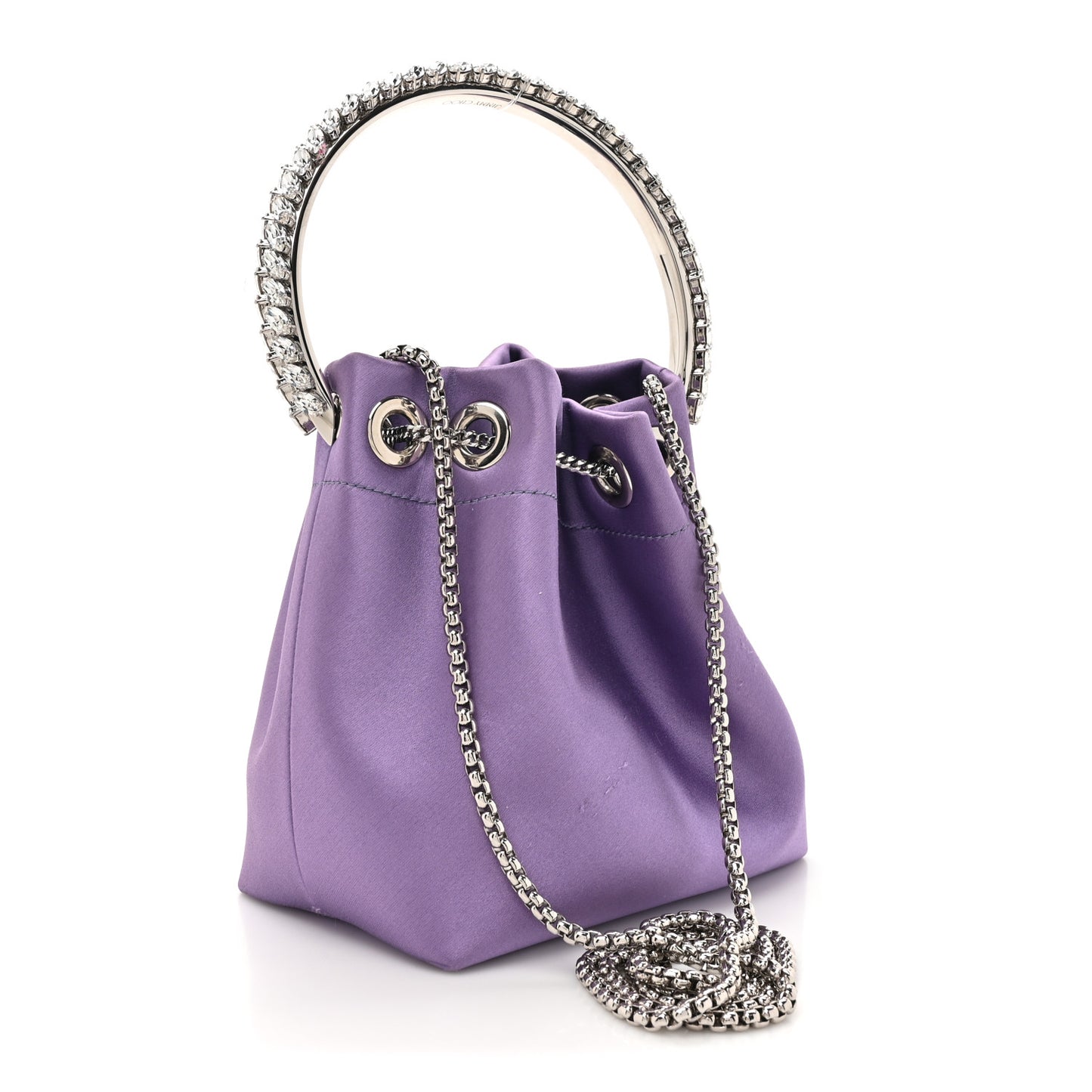 Satin Crystal Embellished Bon Bon Bag Wisteria