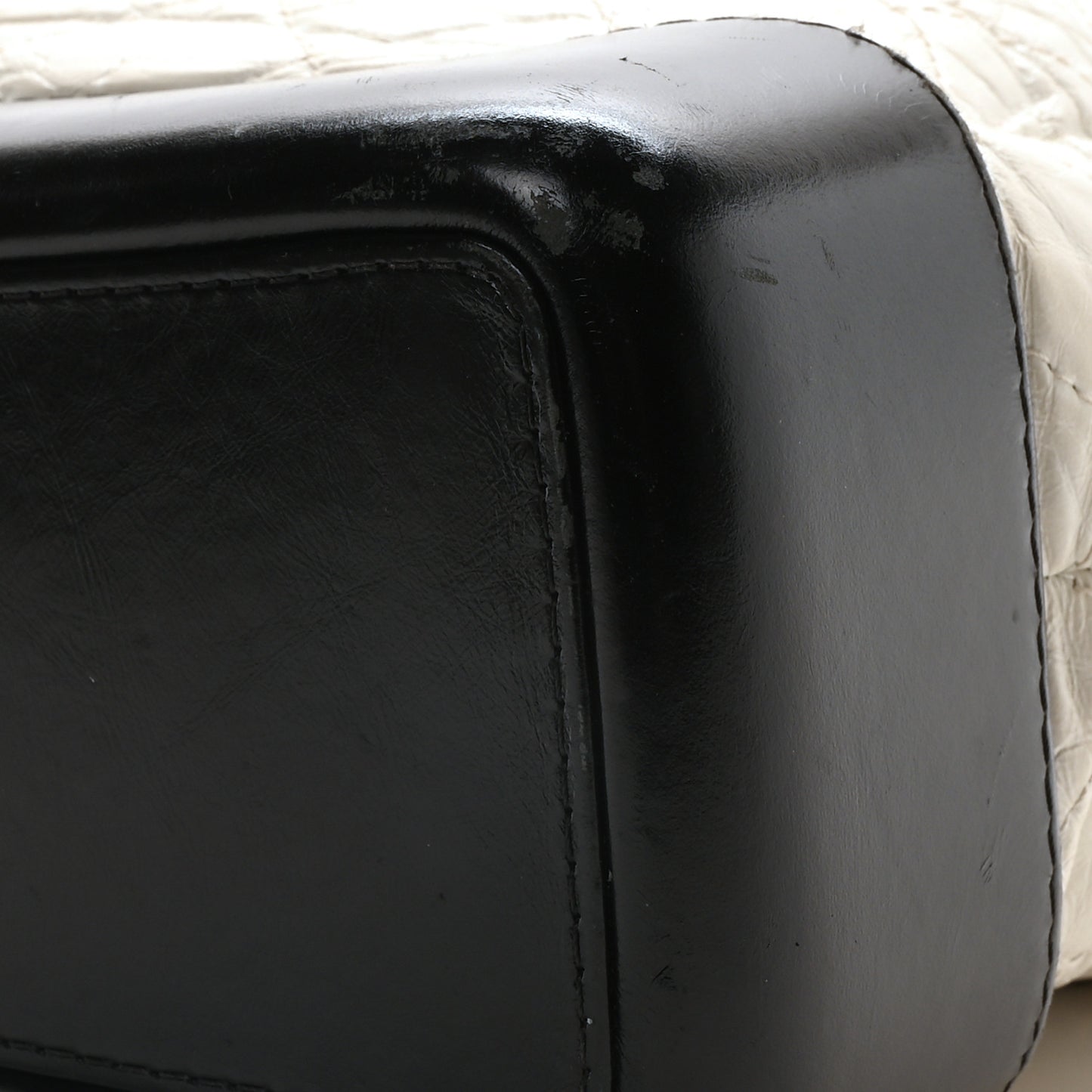 Aged Calfskin Quilted Small Gabrielle Backpack Black White
