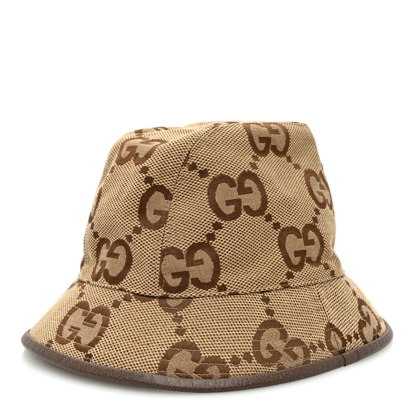 Monogram Jumbo GG Bucket Hat XL Camel Ebony New Acero