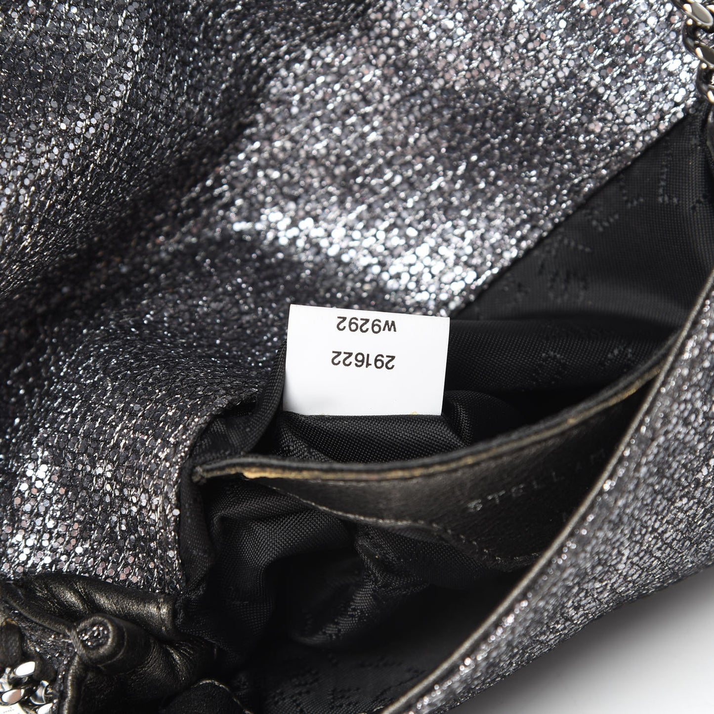 Metallic Woven Raffia Falabella Crossbody Bag Silver