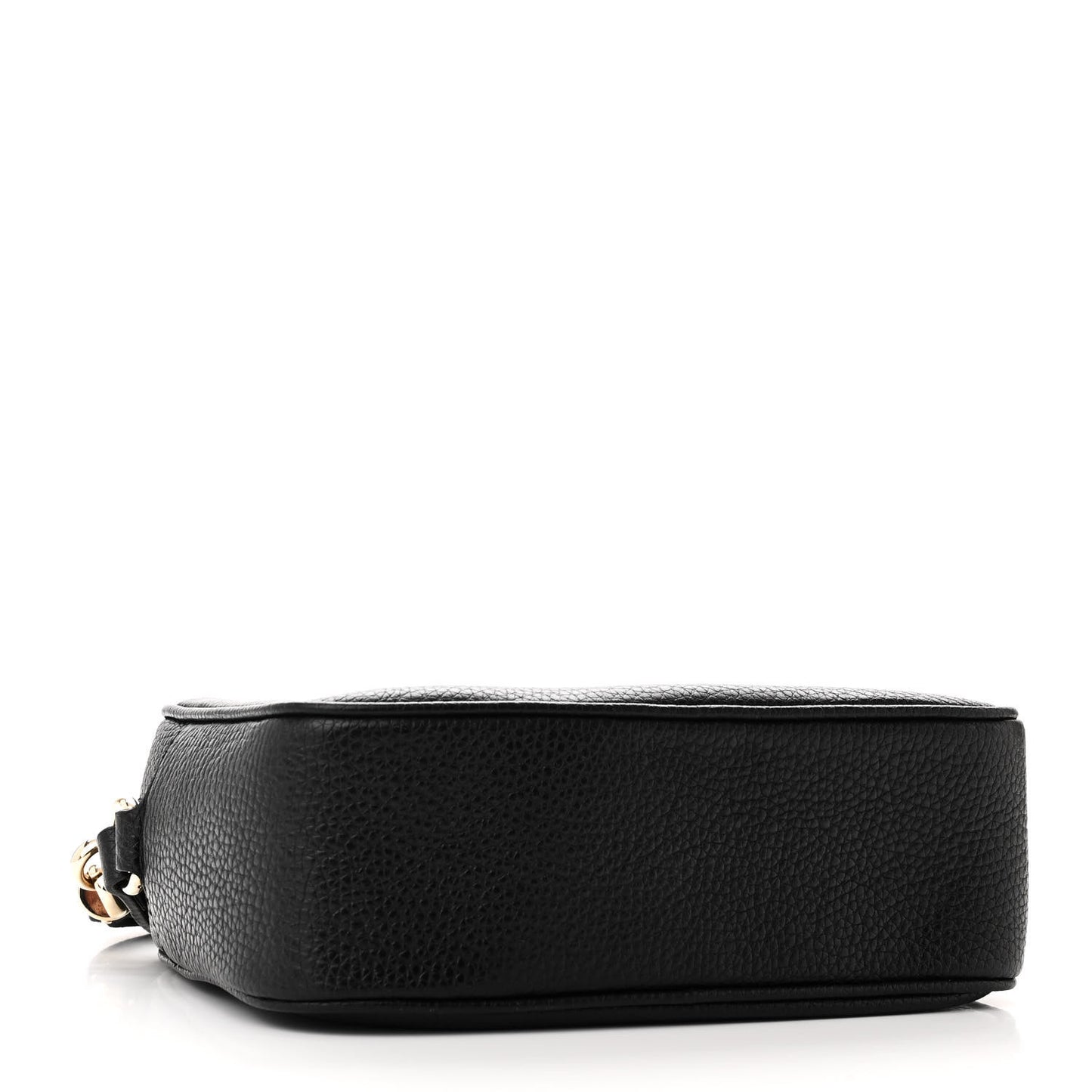 Pebbled Calfskin Small Soho Disco Bag Black