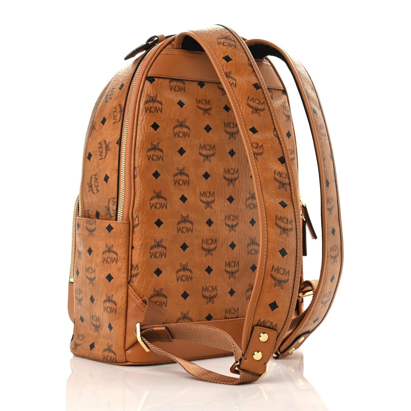 Visetos Mens Medium Stark Backpack Cognac