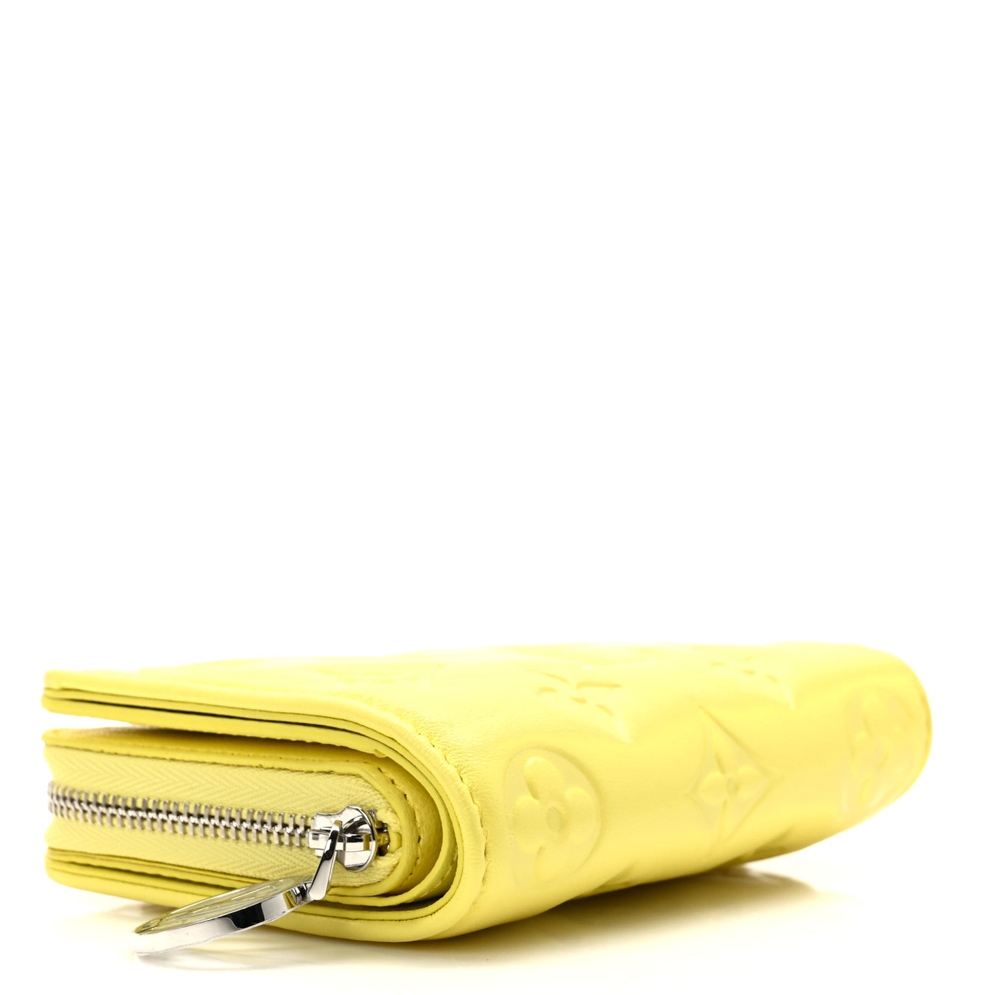 Lambskin Embossed Monogram Lou Coussin Wallet Yellow