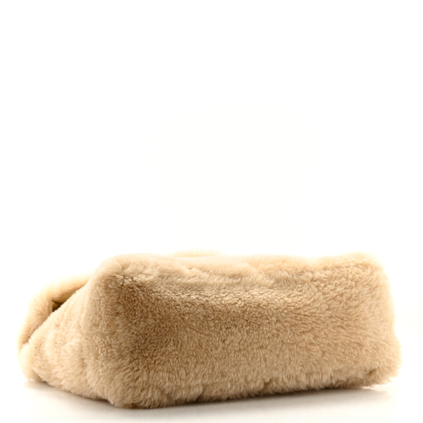 Shearling Quilted Small Loulou Monogram Chain Satchel Natural Beige