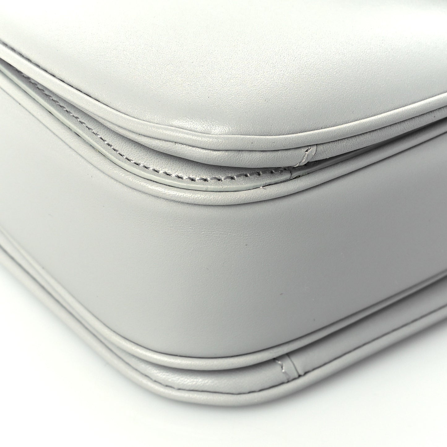 Shiny Calfskin Medium C Bag Light Grey