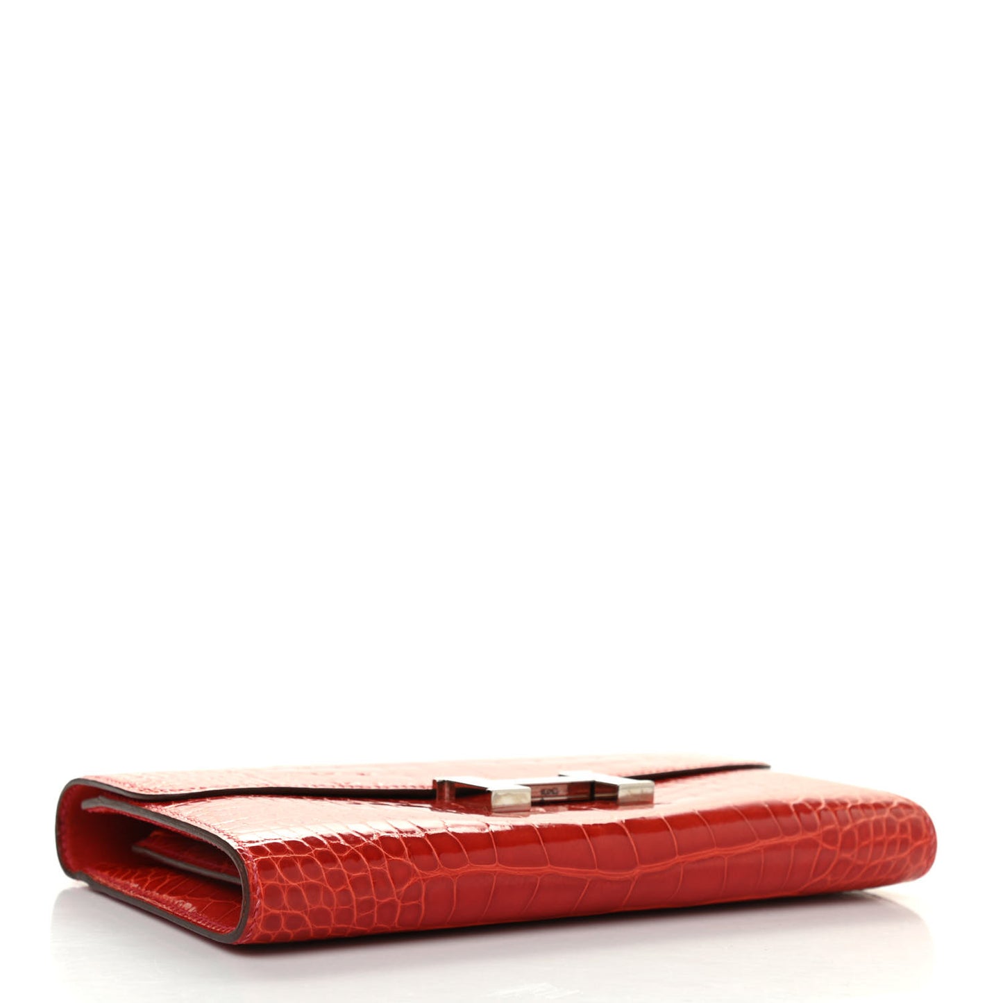 Shiny Alligator Constance Long Wallet Geranium