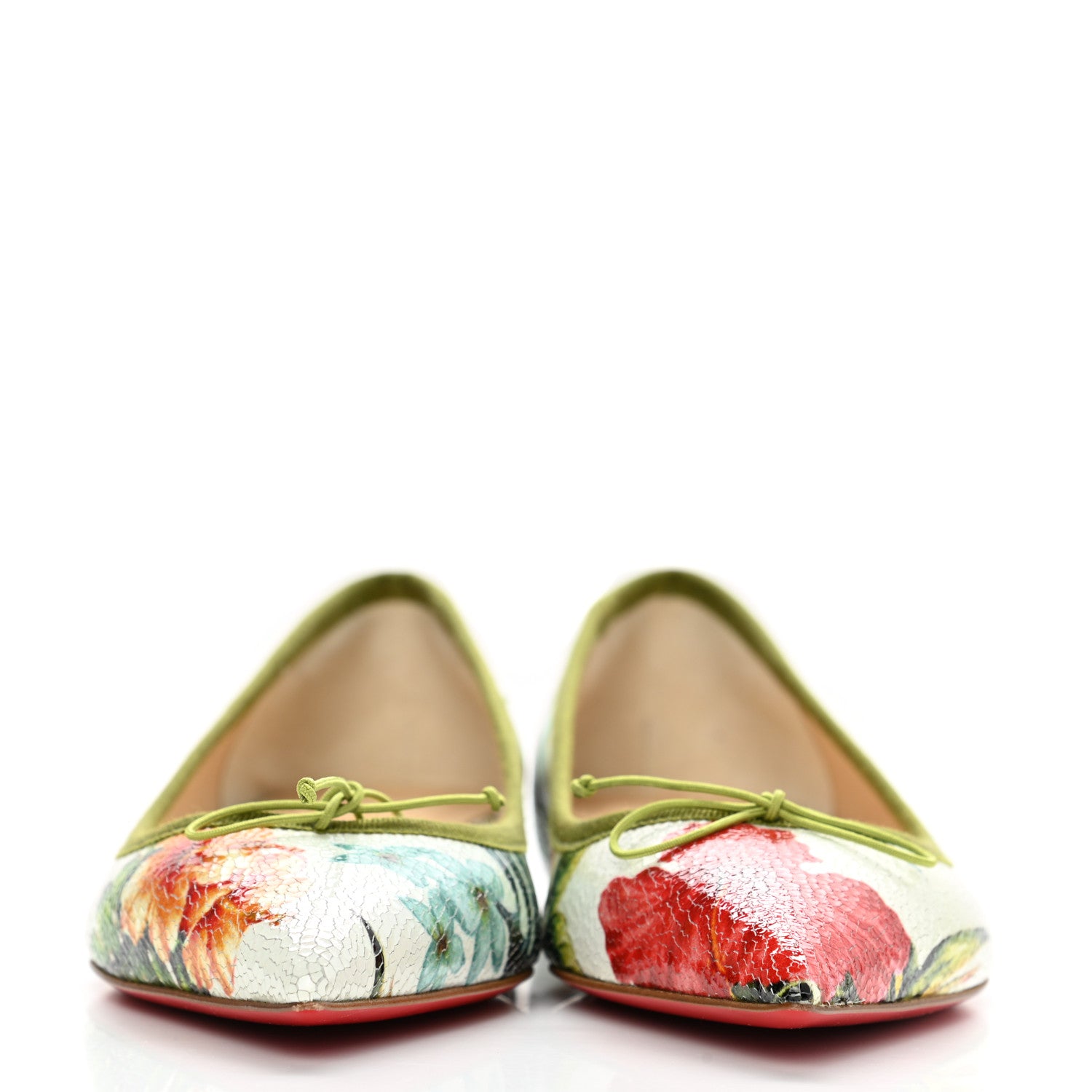 Christian Louboutin Embossed Leather Hawaii Flats 36.5 Multicolor 2 of 8