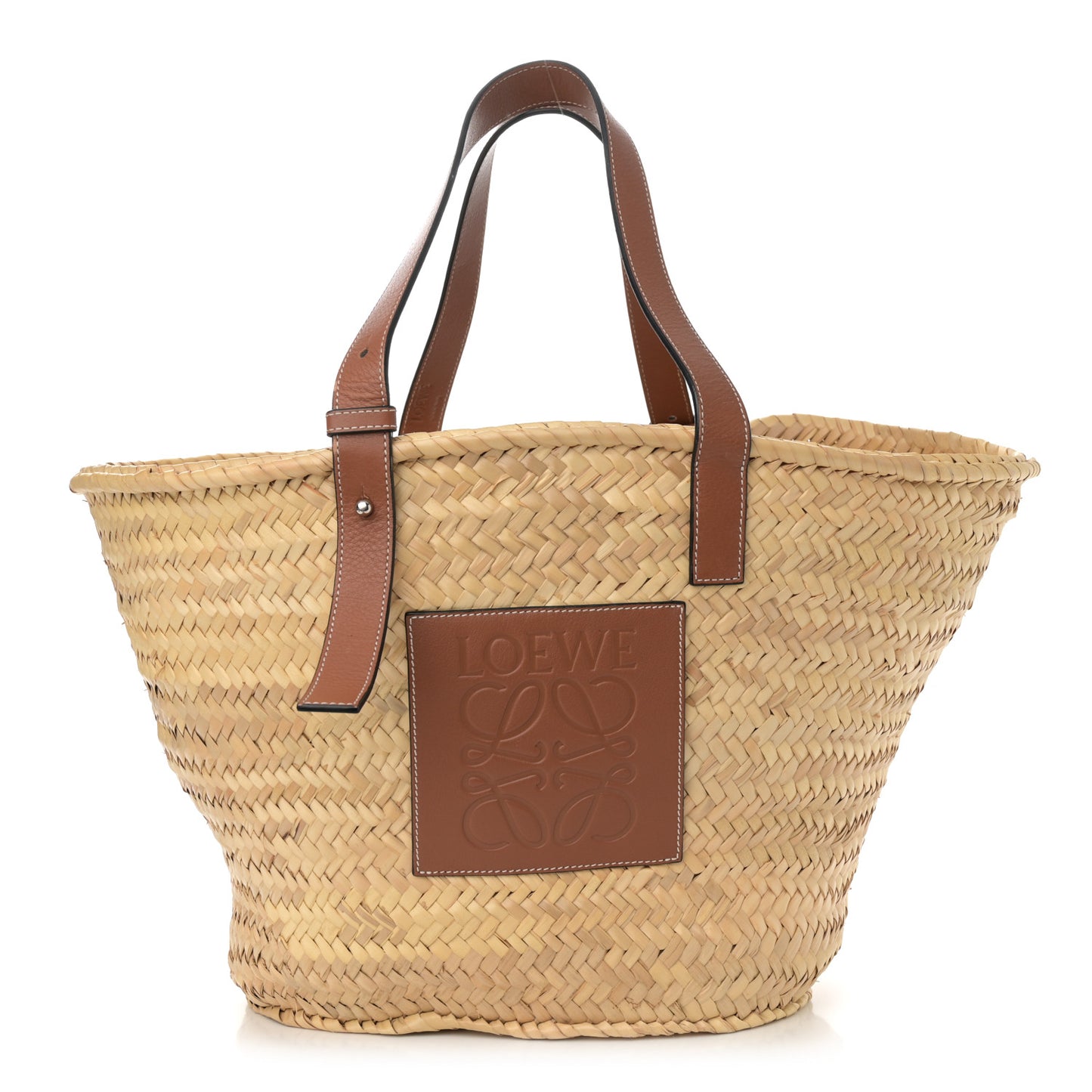Raffia Basket Tote Bag Natural Tan