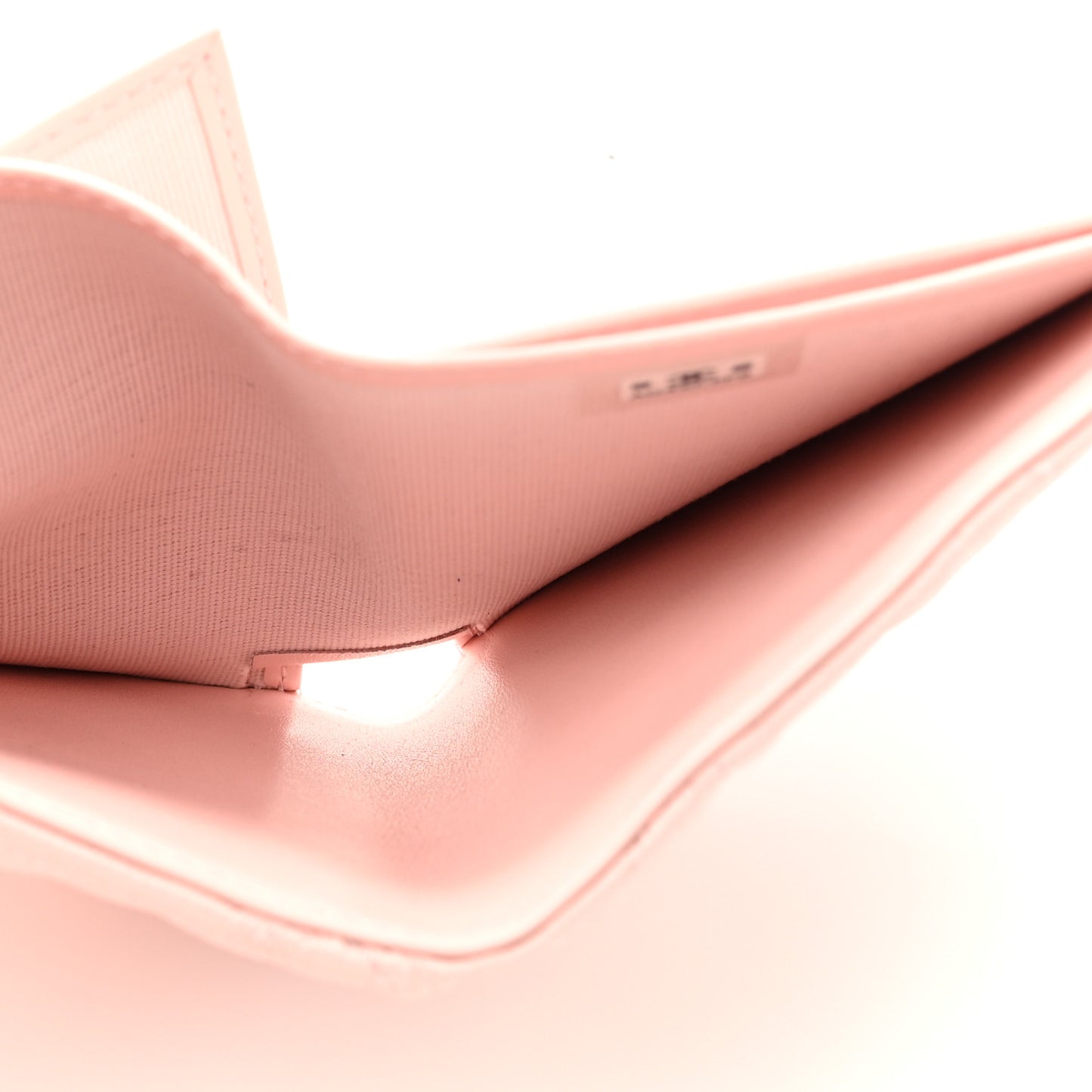 Caviar Quilted Compact Flap Wallet Light Pink