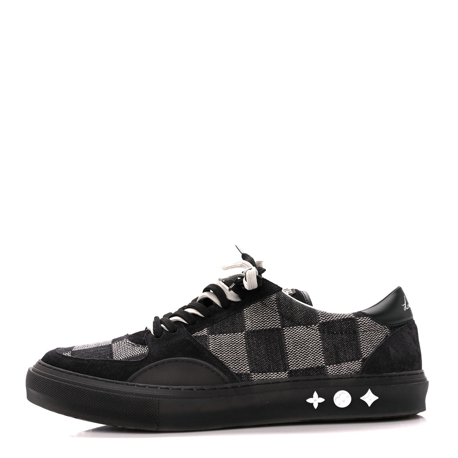 Louis Vuitton Damier Distorted Mens LV Ollie Sneakers 10.5 Black 1 of 10