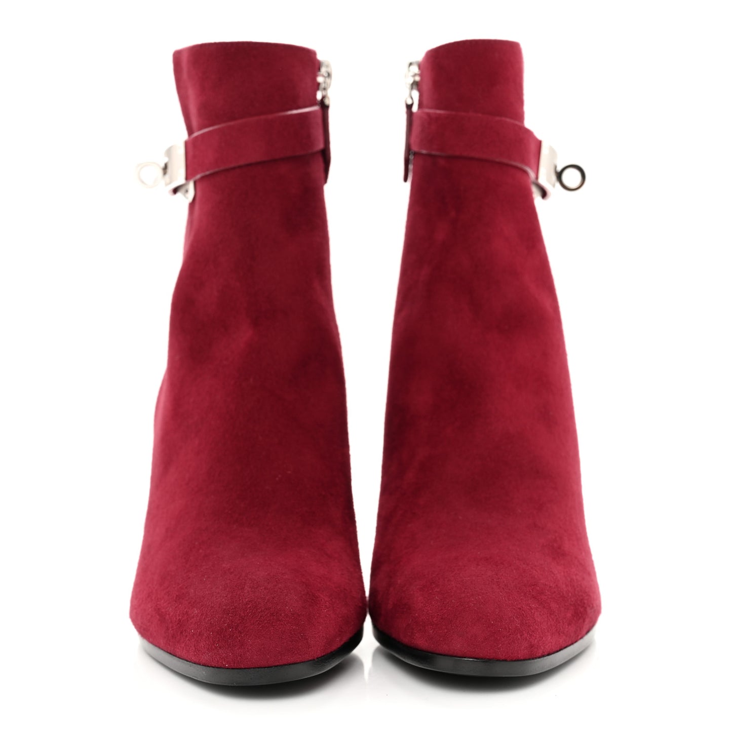 Suede Goatskin Saint Germain Ankle Boots 36.5 Rouge Tibetain