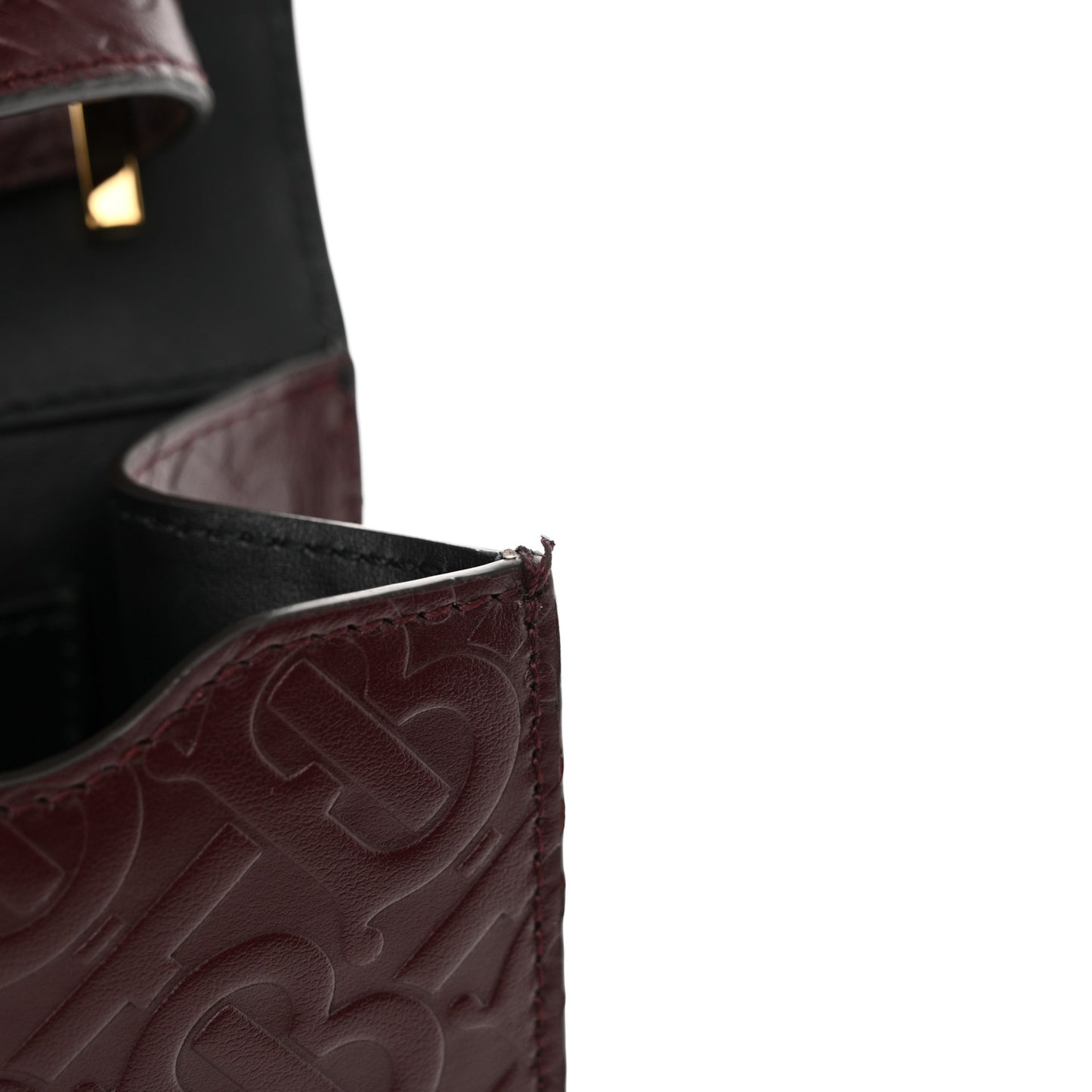 Calfskin Monogram Embossed TB Bag Oxblood