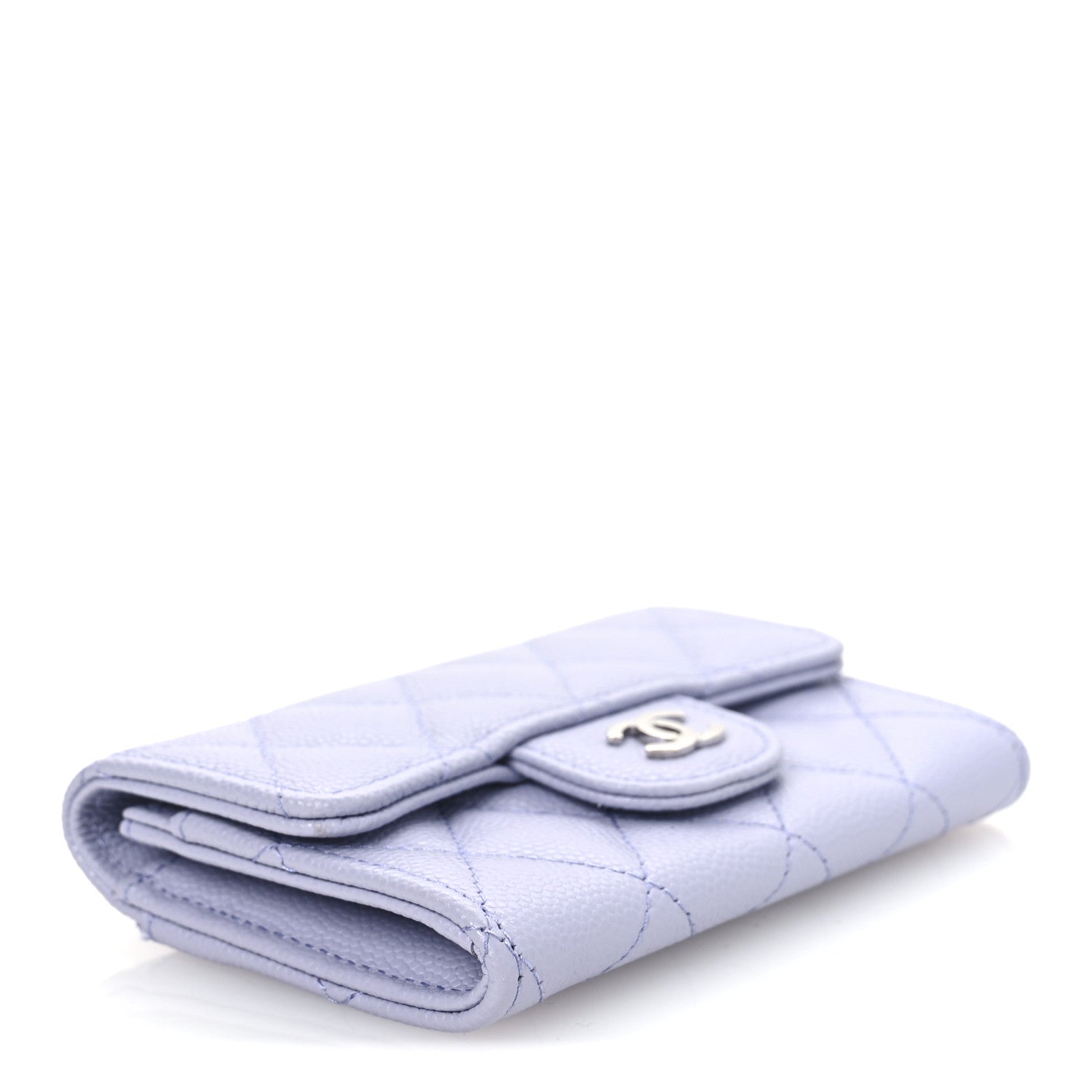 Chanel Caviar Quilted Flap Card Holder Wallet Light Purple 4 of 8