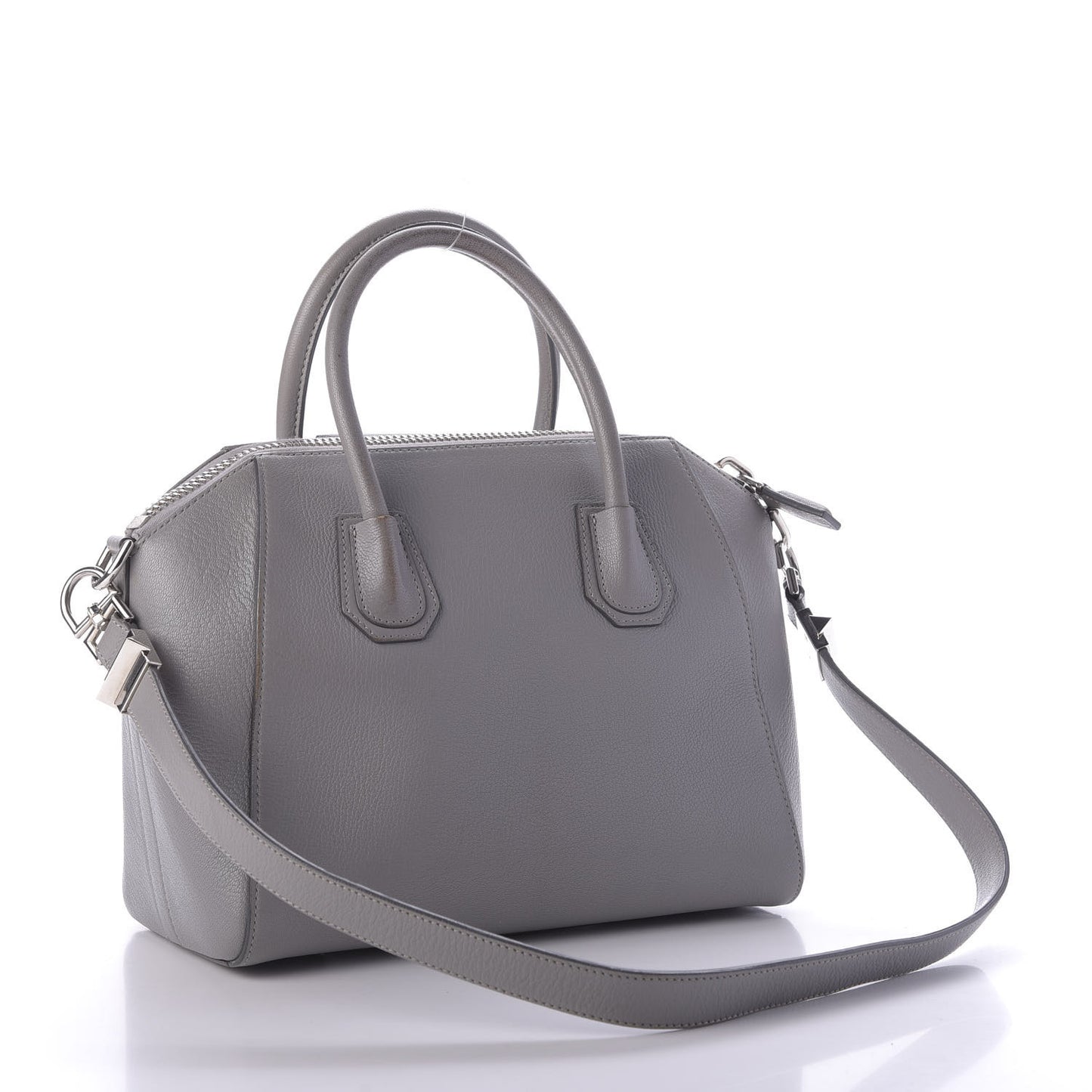 Sugar Goatskin Small Antigona Pearl Grey