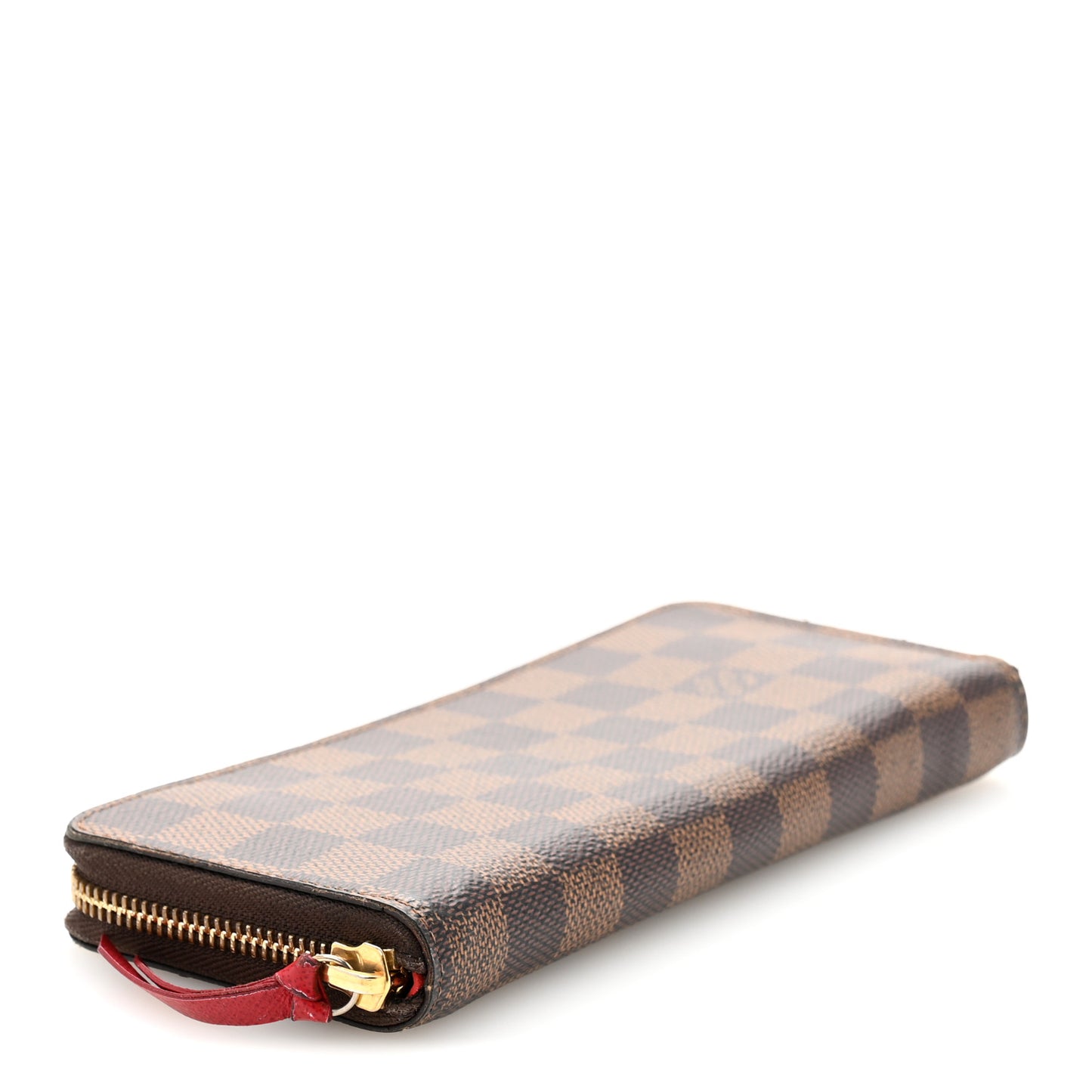 Damier Ebene Clemence Wallet Cherry