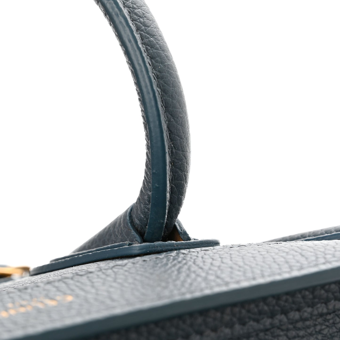 Baby Drummed Calfskin Nano Luggage Petrol