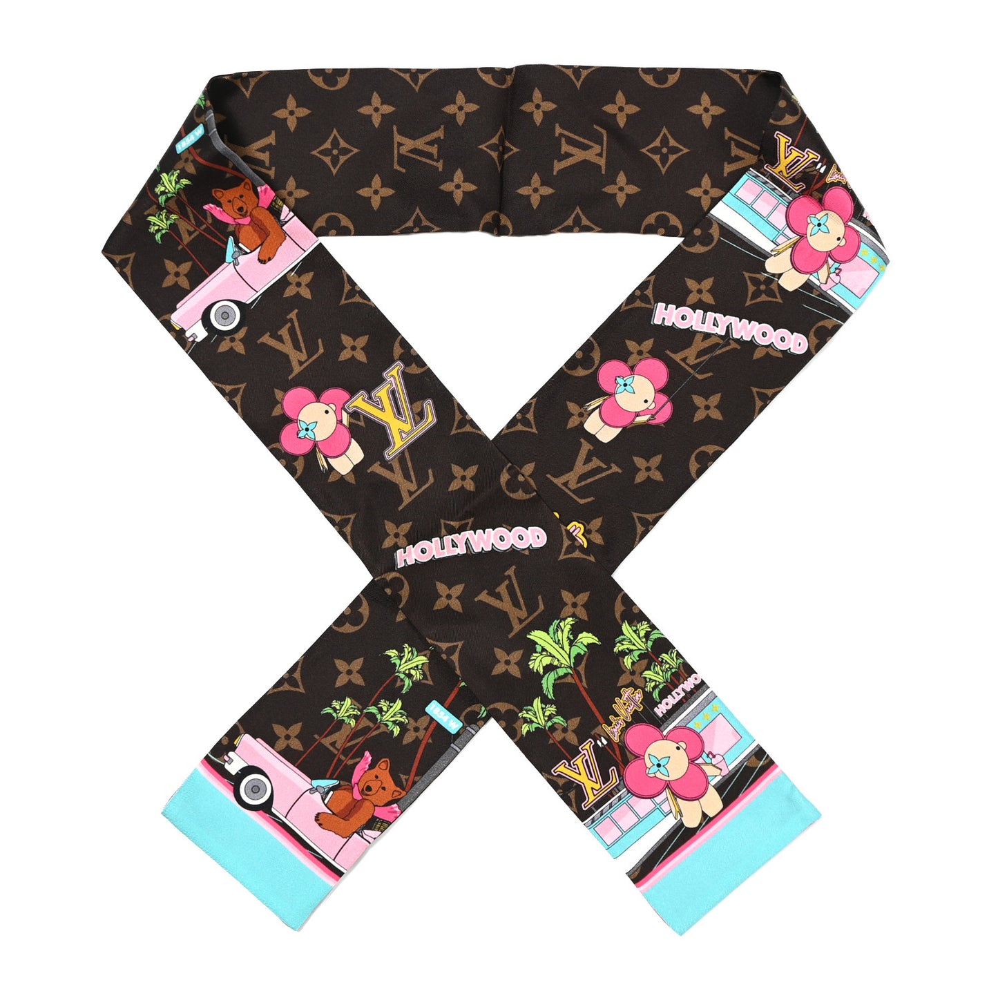 Silk Monogram 2021 Hollywood Christmas Animation Bandeau Marron