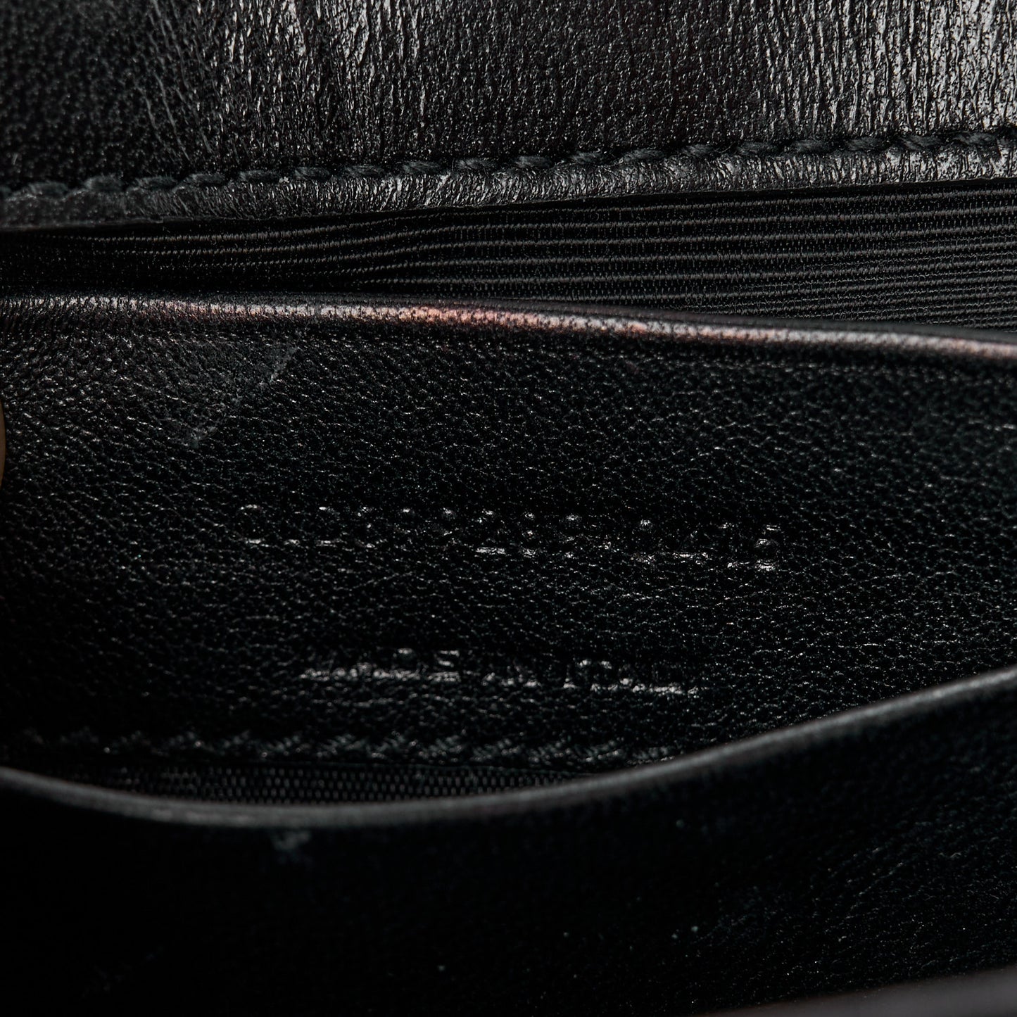 Sheepskin Matelasse Chevron Monogram Classic Baby Chain Bag Black