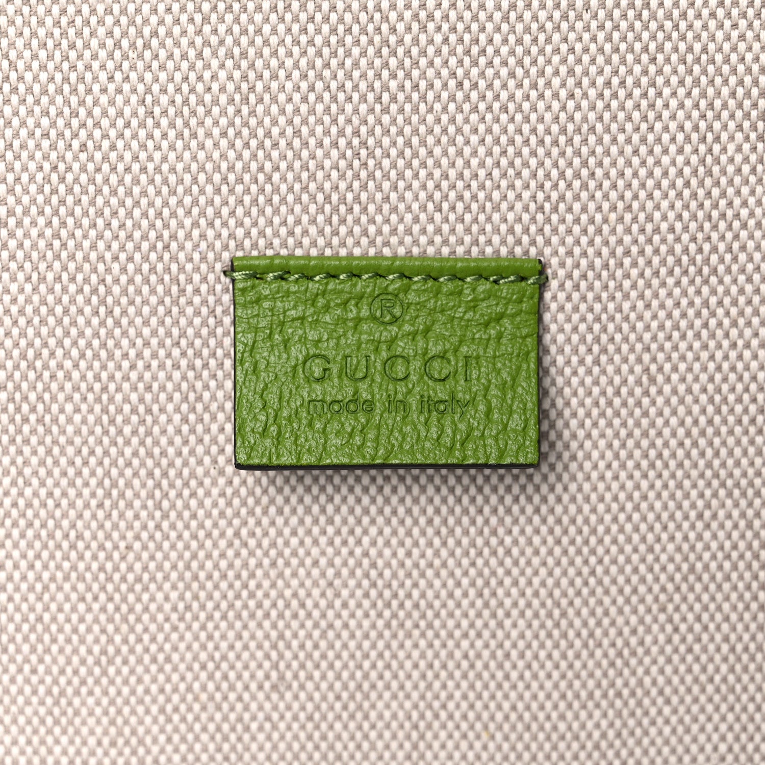 Gucci Fabric Embroidered Square G Forte Dei Marmi Striped Tote Bag Green Yellow 7 of 13