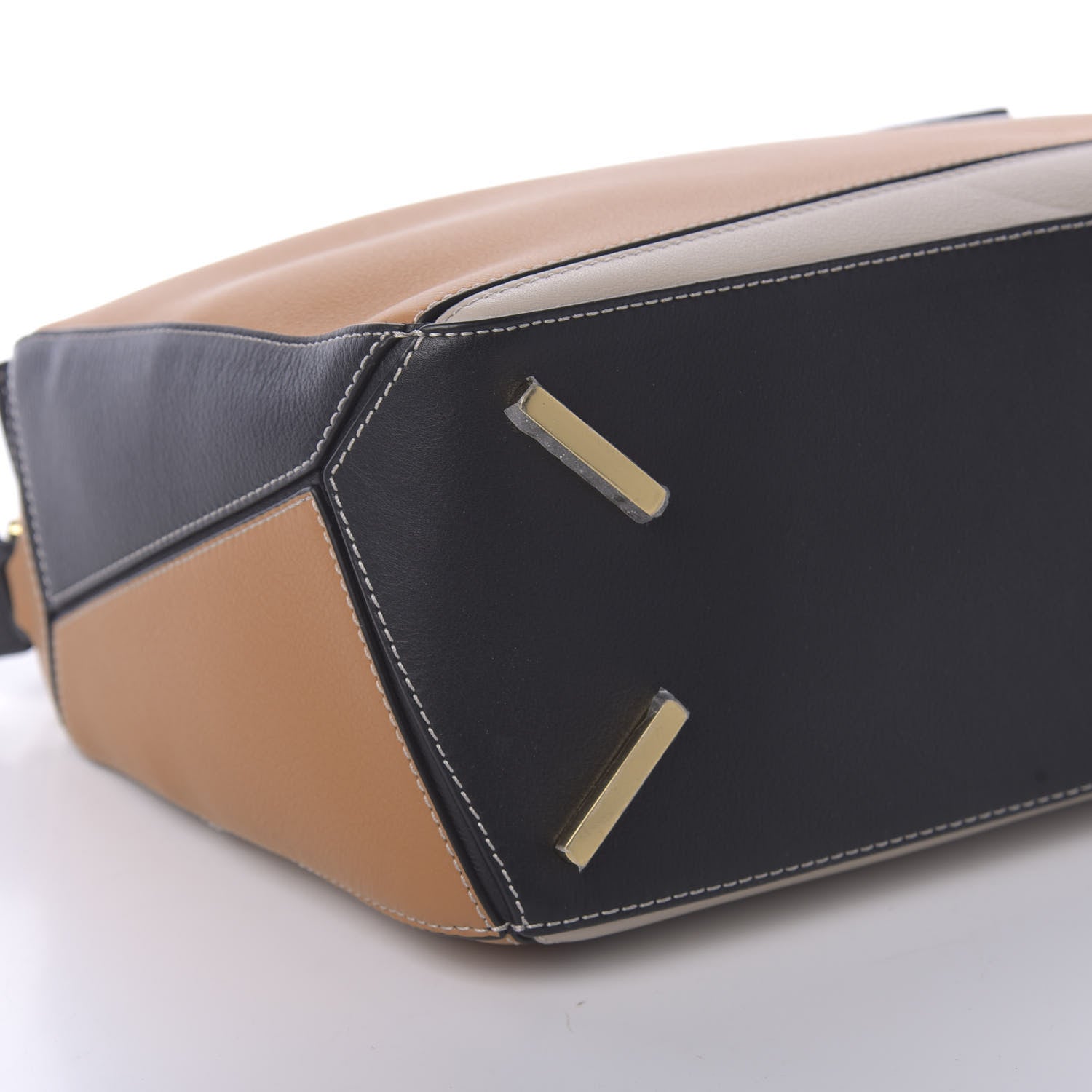 Loewe Grained Calfskin Medium Puzzle Bag Amber Light Oat 5 of 8