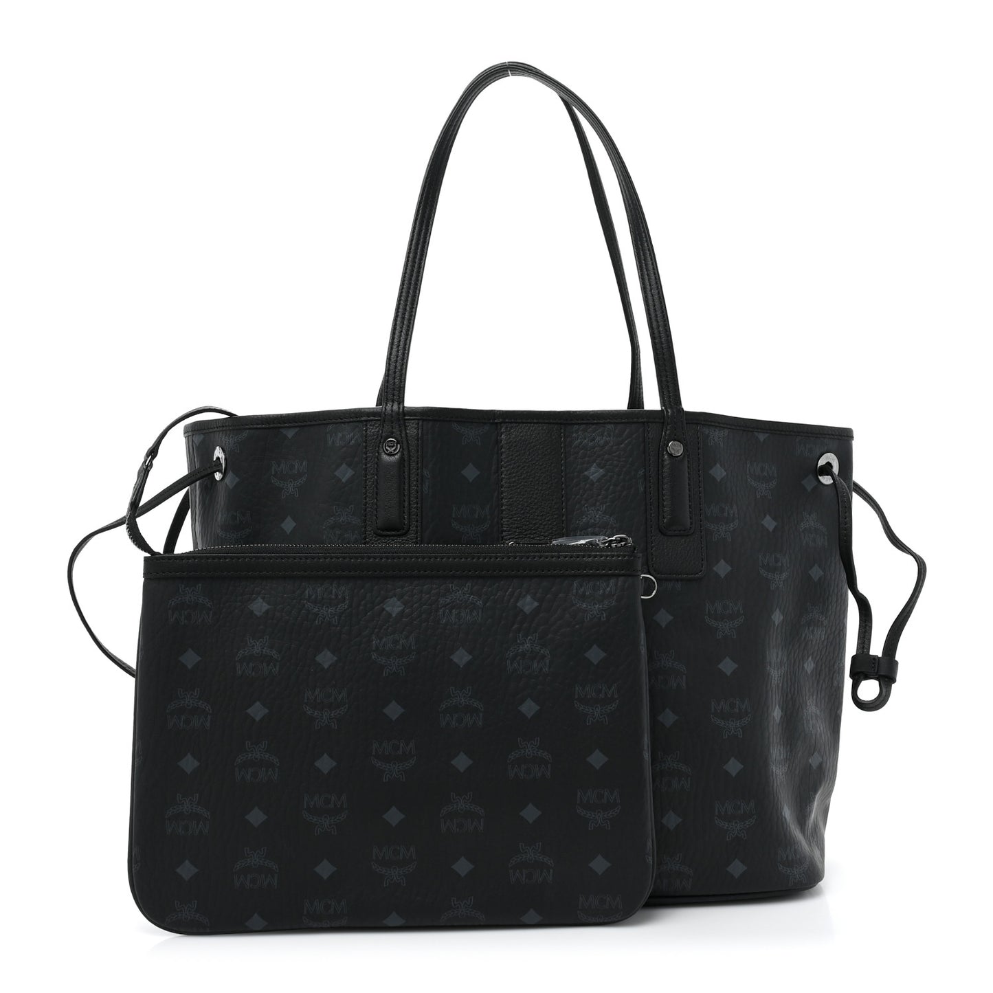 Visetos Medium Liz Reversible Shopper Tote Black