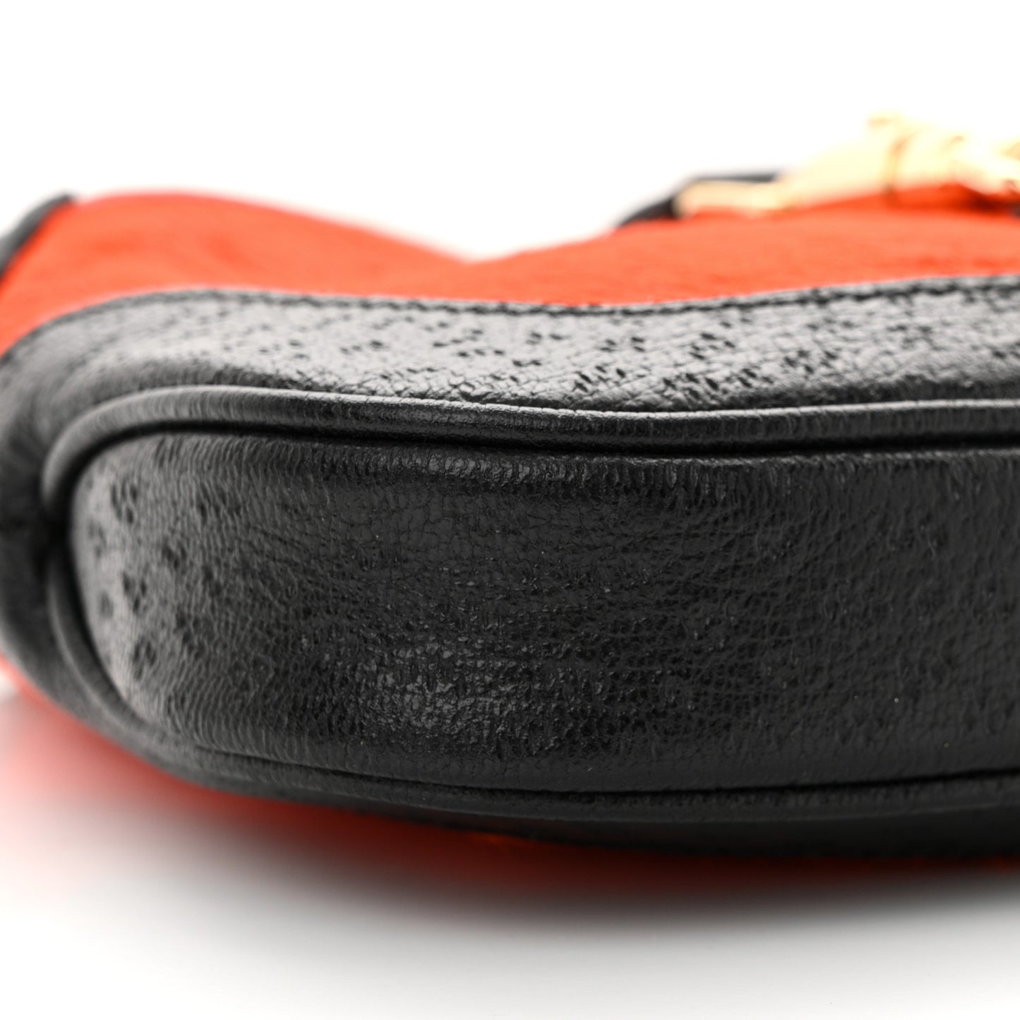 Calf Hair Textured Dollar Calfskin Mini Jackie 1961 Hobo Orange Black
