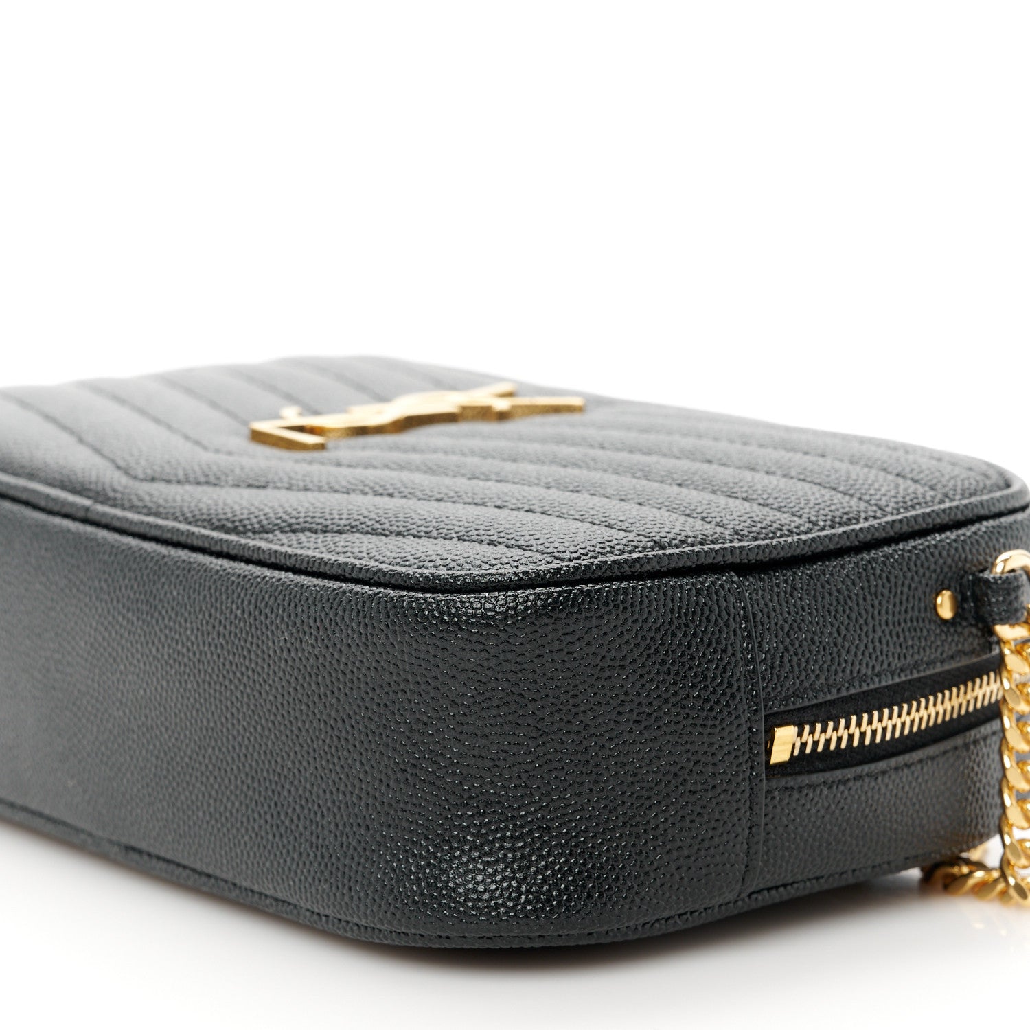 Saint Laurent Grain De Poudre Matelasse Monogram Mini Lou Camera Bag Black 10 of 11