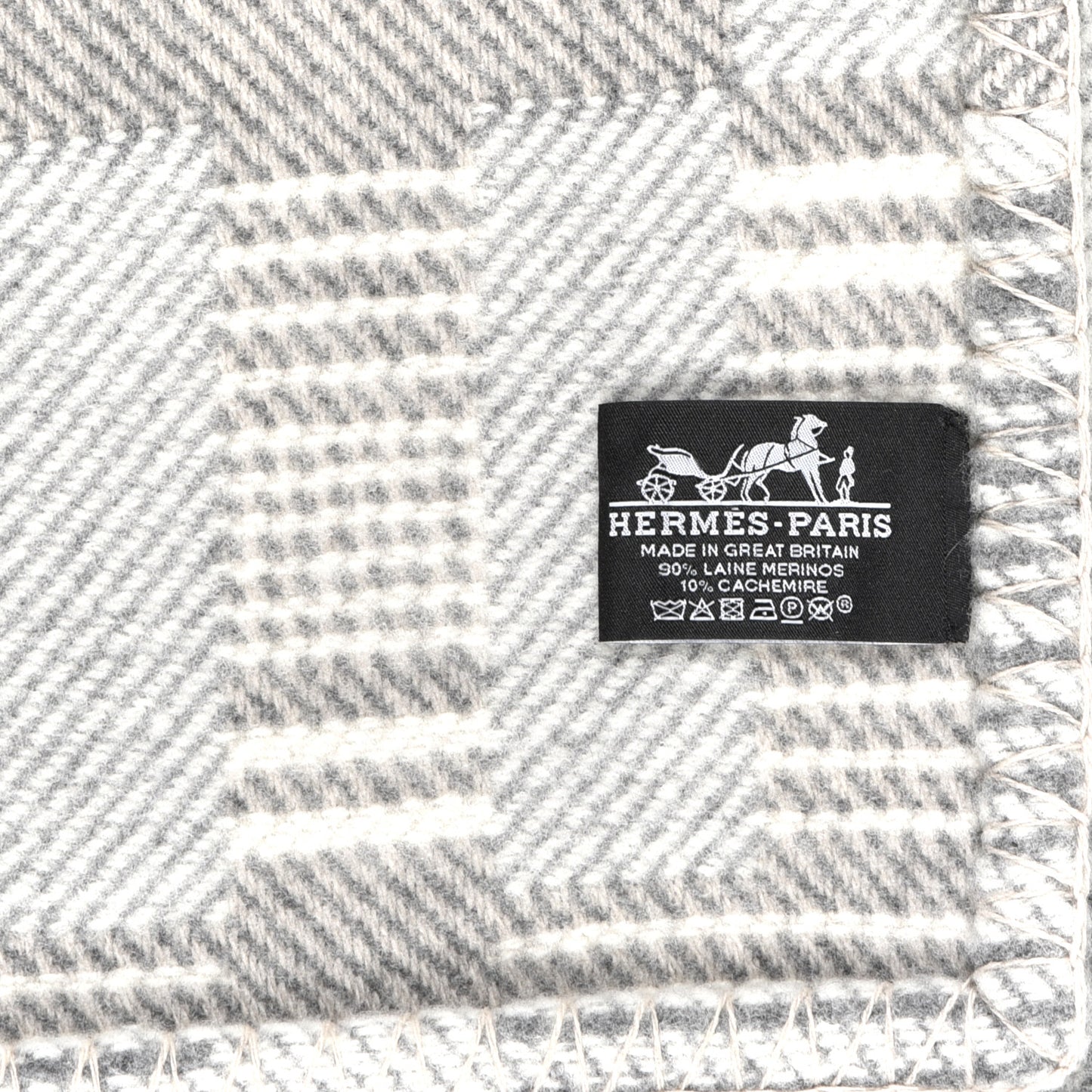 Wool Cashmere Avalon Paper Block Blanket Gris Acier
