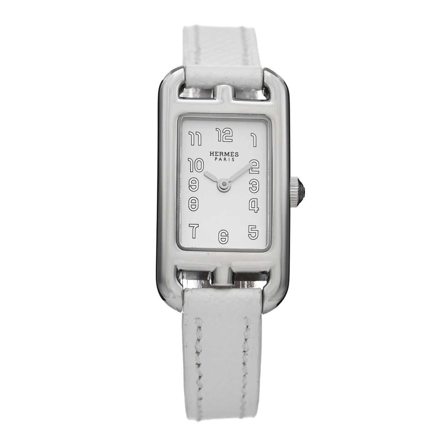 Stainless Steel Epsom 17mm Nantucket Quartz Watch Blanc