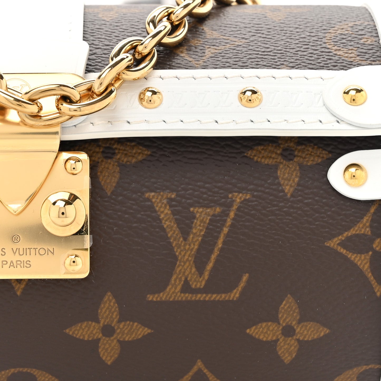 Monogram LV Match Papillon Trunk White