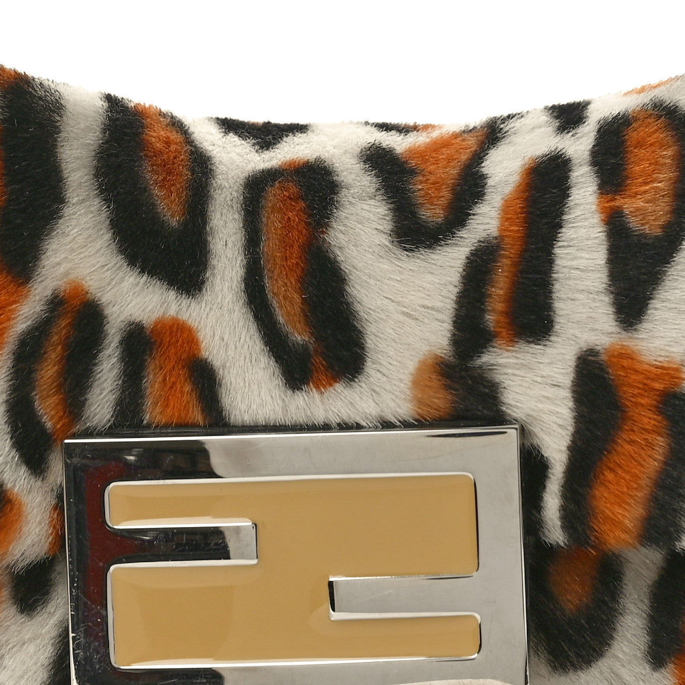 Calf Hair Leopard Print Phone Baguette Moro