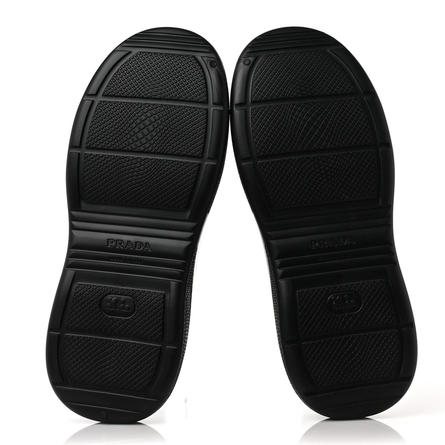 Soft Mellow Rubber Triangle Logo Embossed Womens 25mm Mules 38 Black