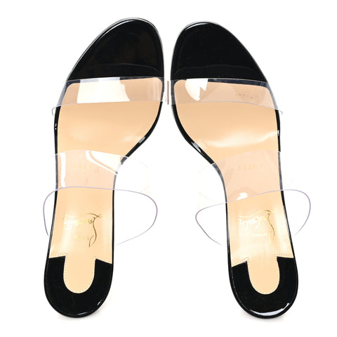 Patent PVC Just Nothing 85 Slide Sandals 38.5 Black