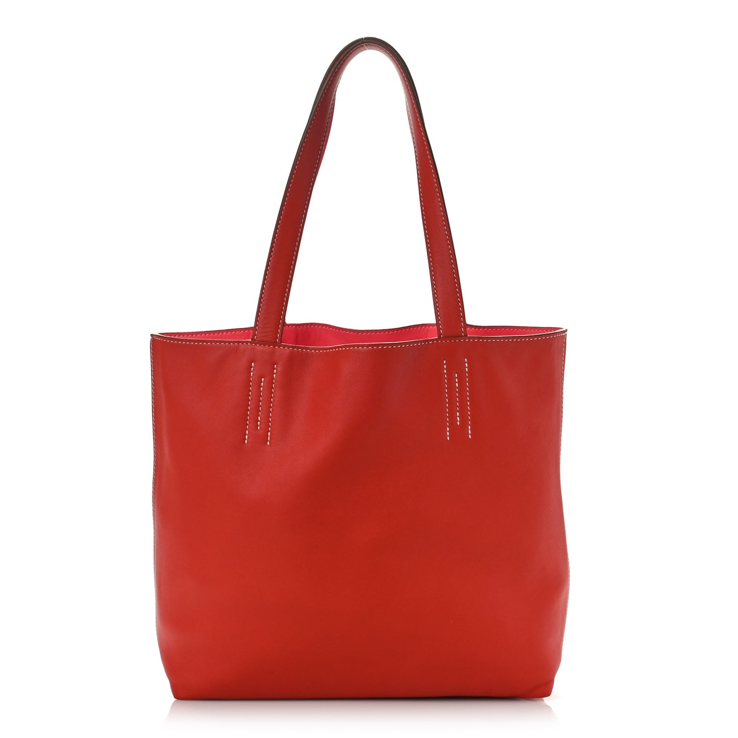 Veau Sikkim Swift Double Sens 28 Reversible Tote Peony Sanguine