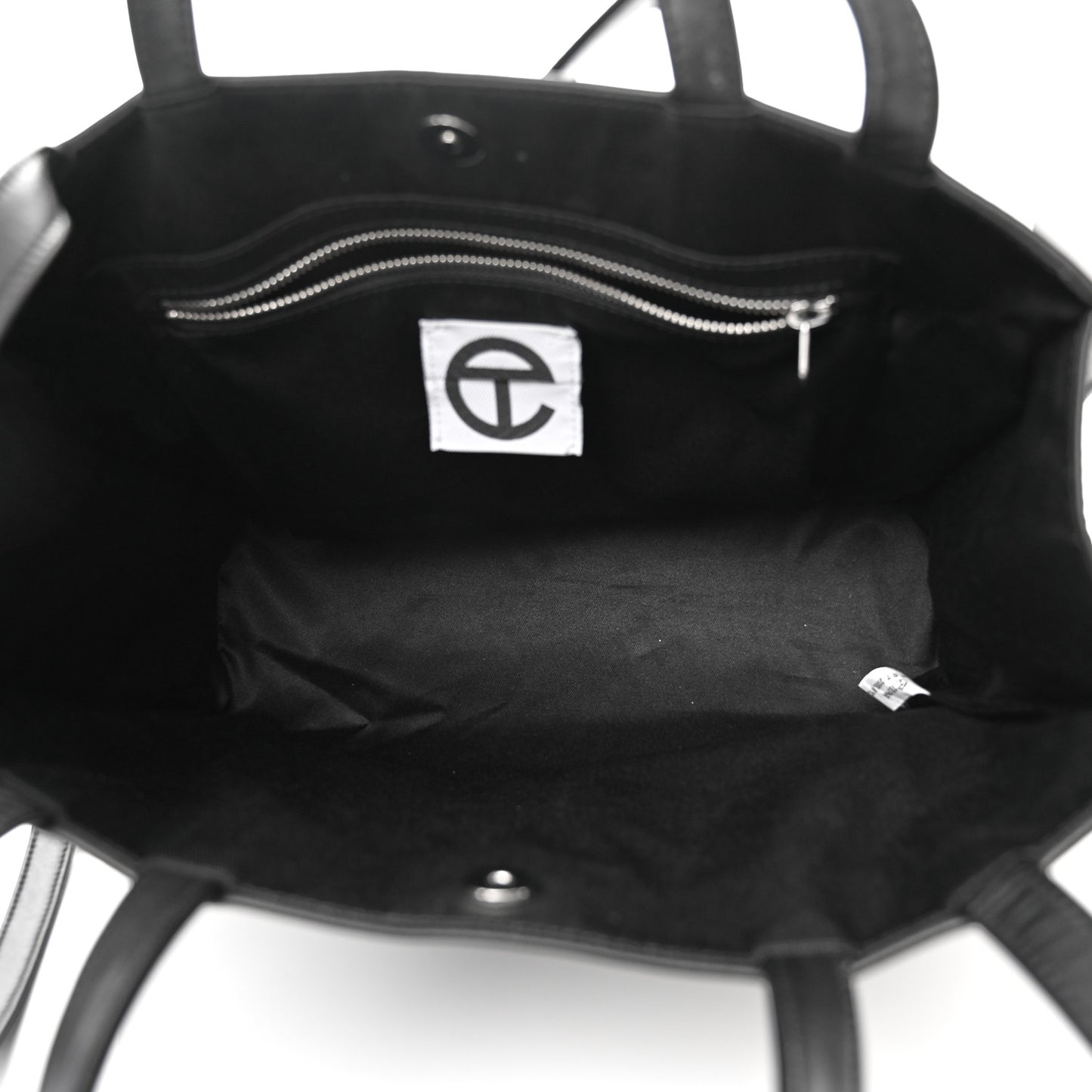 Vegan Leather Medium Shopping Bag Black