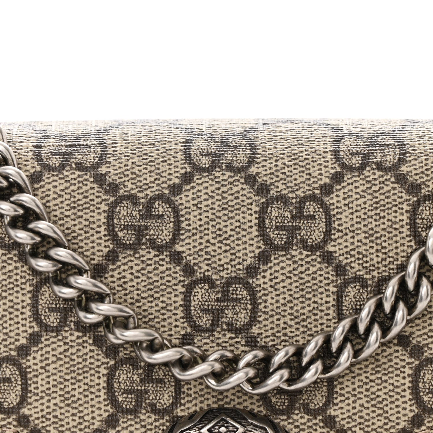 Gucci GG Supreme Monogram Mini Dionysus Chain Wallet Beige Taupe 10 of 13
