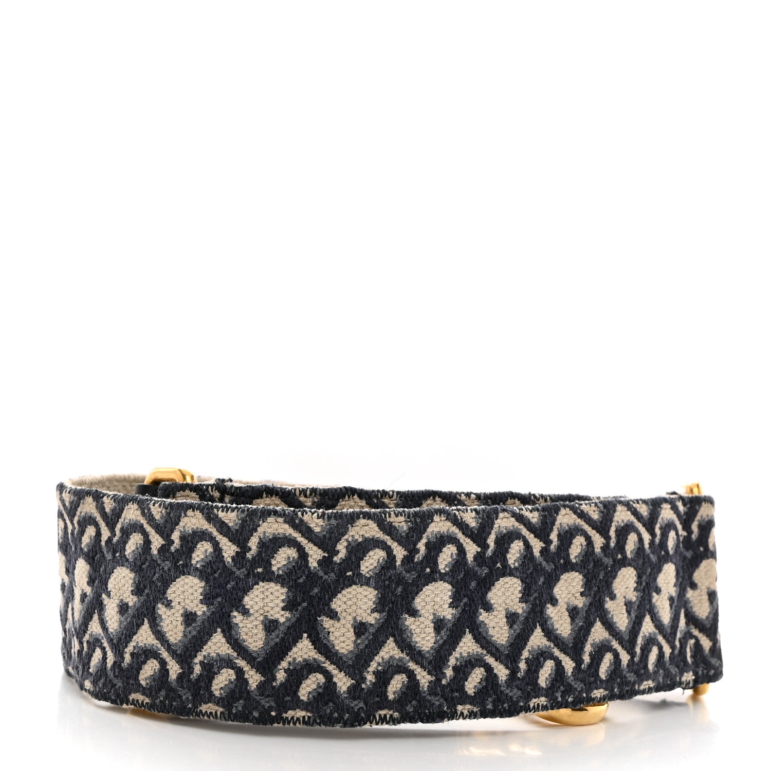 Christian Dior Oblique Shoulder Strap Blue 2 of 5