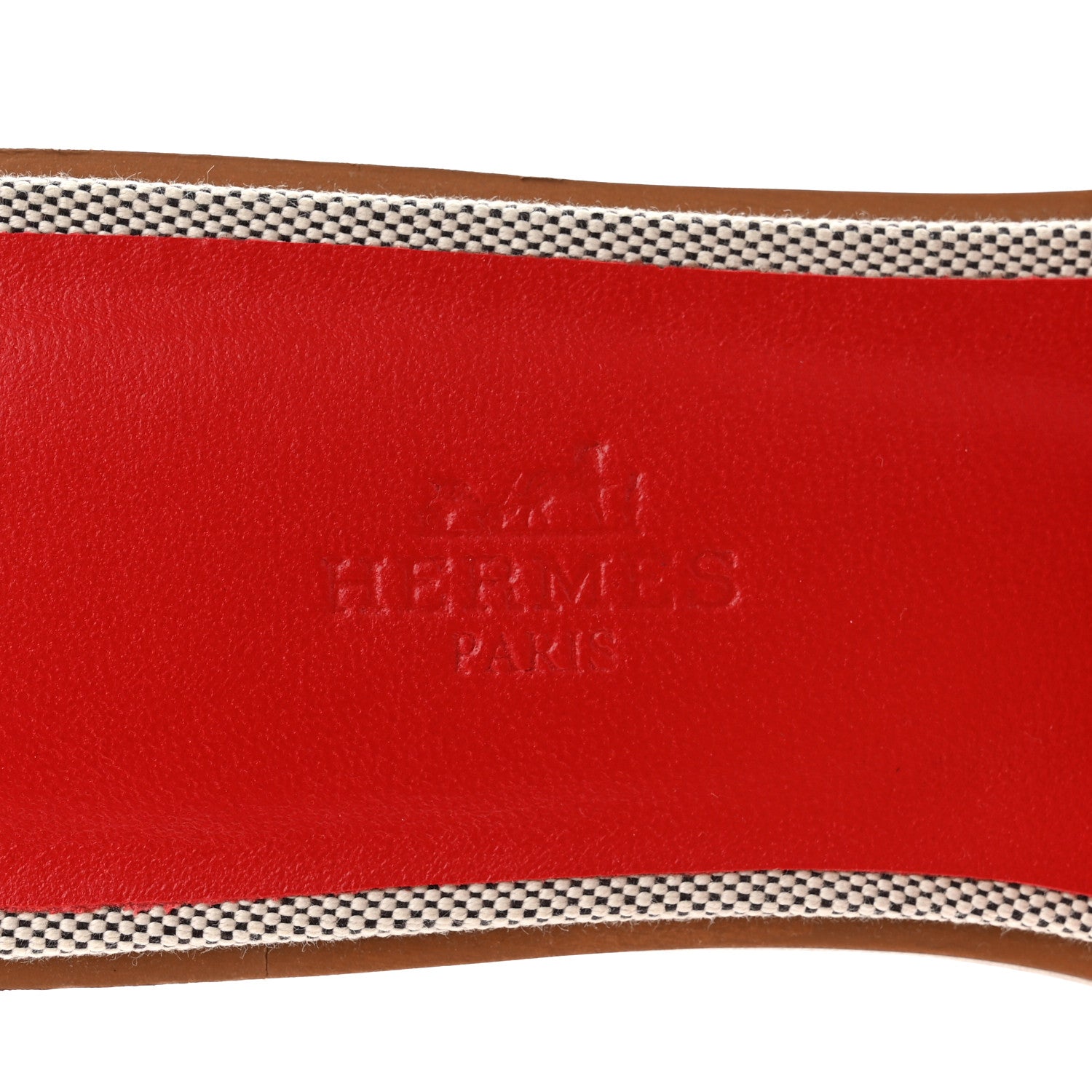 Hermes Canvas Calfskin Oran Sandals 37 Prunoir Rouge A Levre 7 of 7