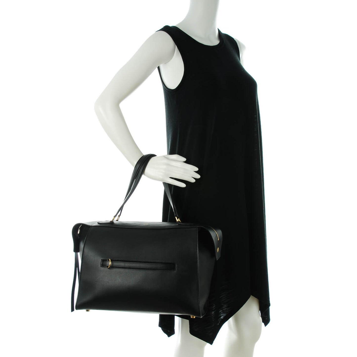 Smooth Calfskin Medium Ring Bag Black