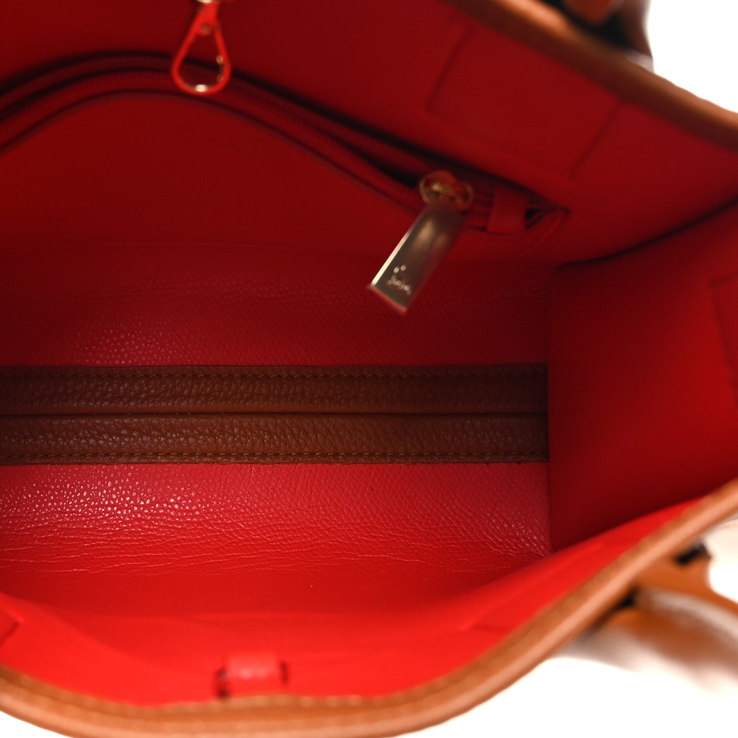 Grained Calfskin Mini By My Side Tote Cuoio