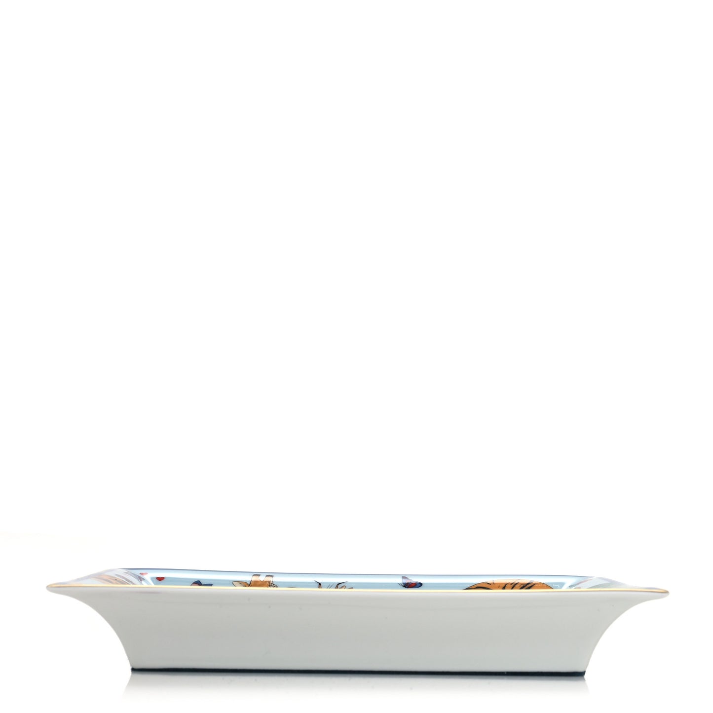 Porcelain Hermes Story Change Tray Bleu Gris