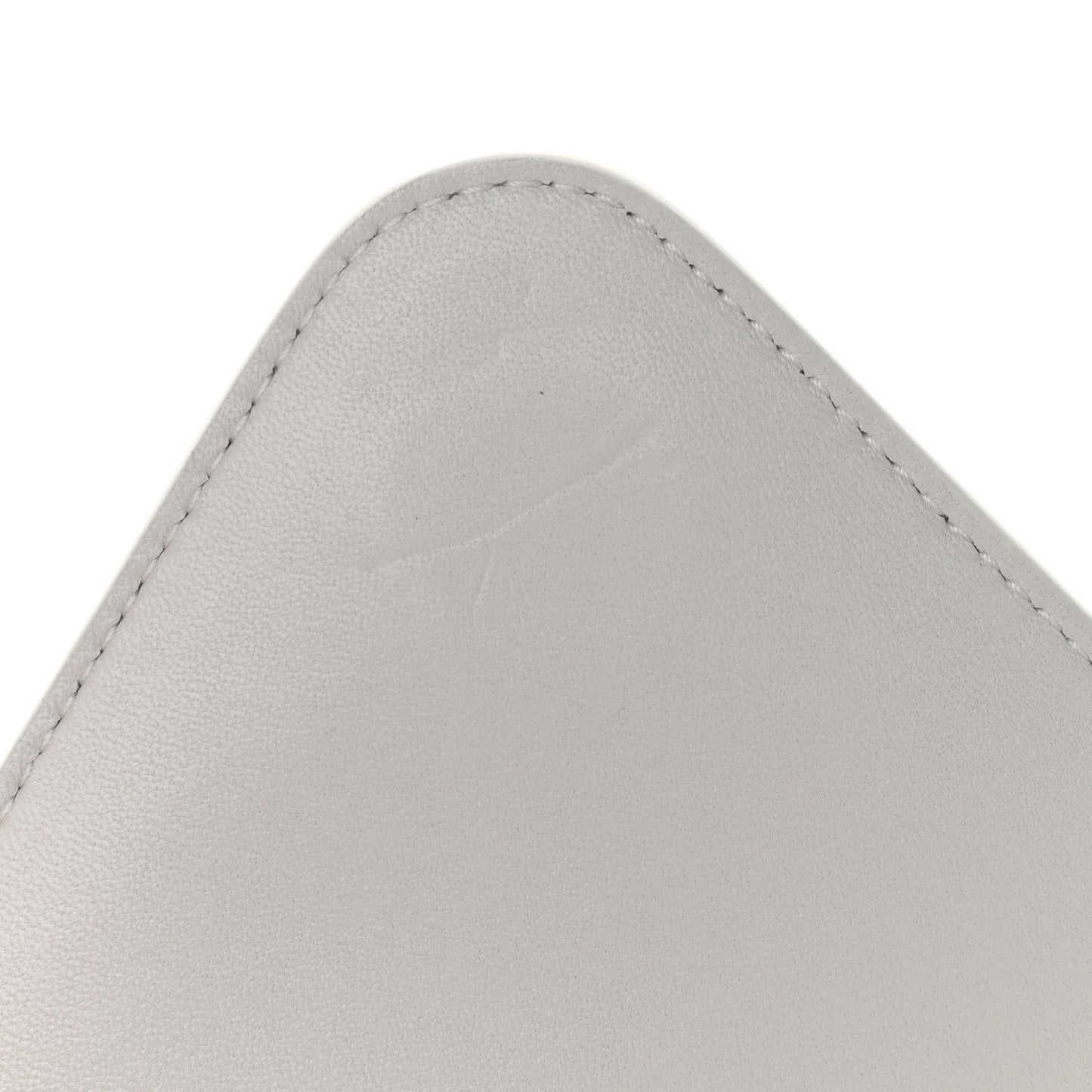 Lambskin Small Beak Triangle Flap Shoulder Bag Chalk