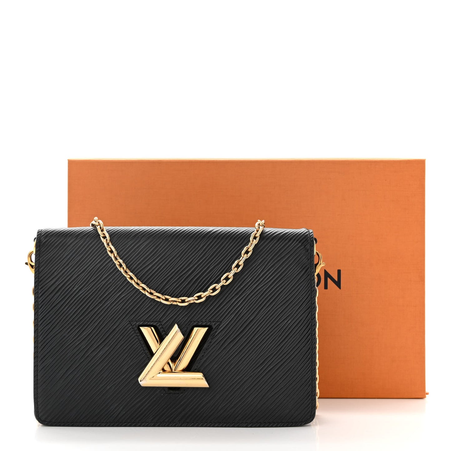 Epi Twist Belt Chain Wallet Black