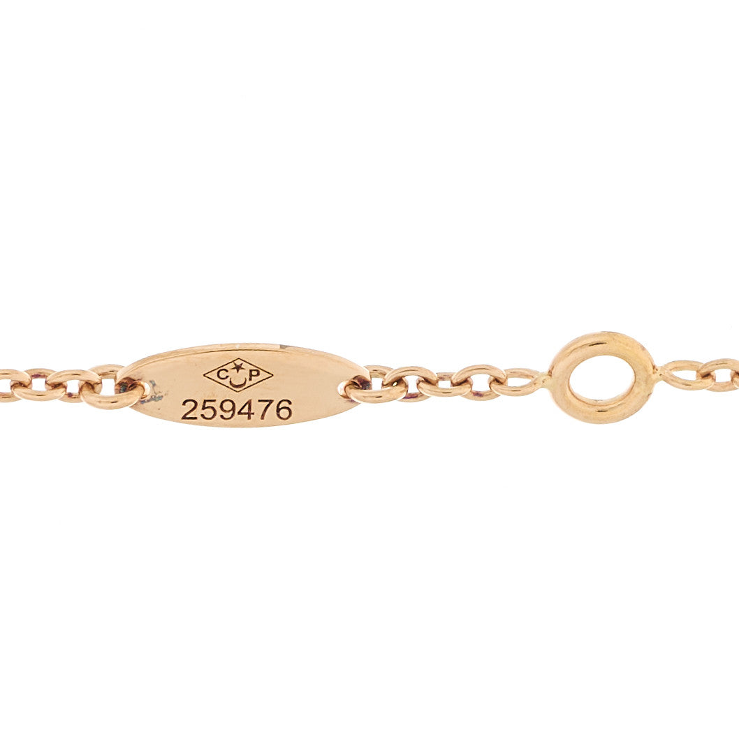 18K Rose Gold Diamond XS Rose Des Vents Necklace