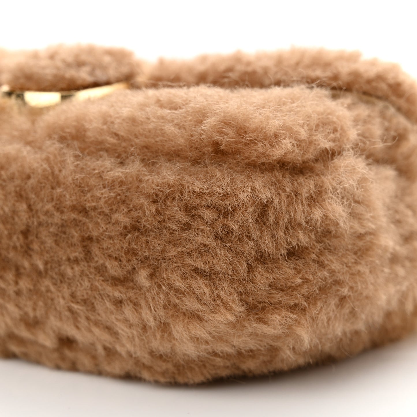 Faux Fur Calfskin Mini The Teddy J Marc Shoulder Bag Camel