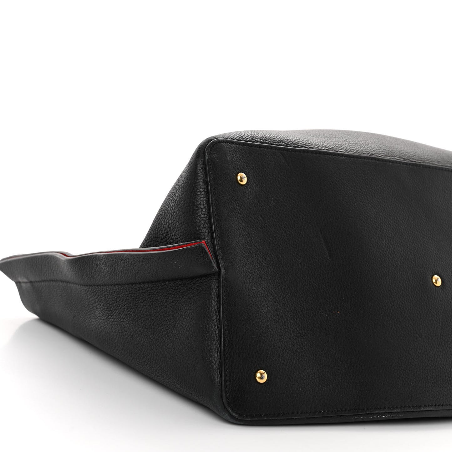 Grainy Calfskin Medium VLogo Escape Shopper Black