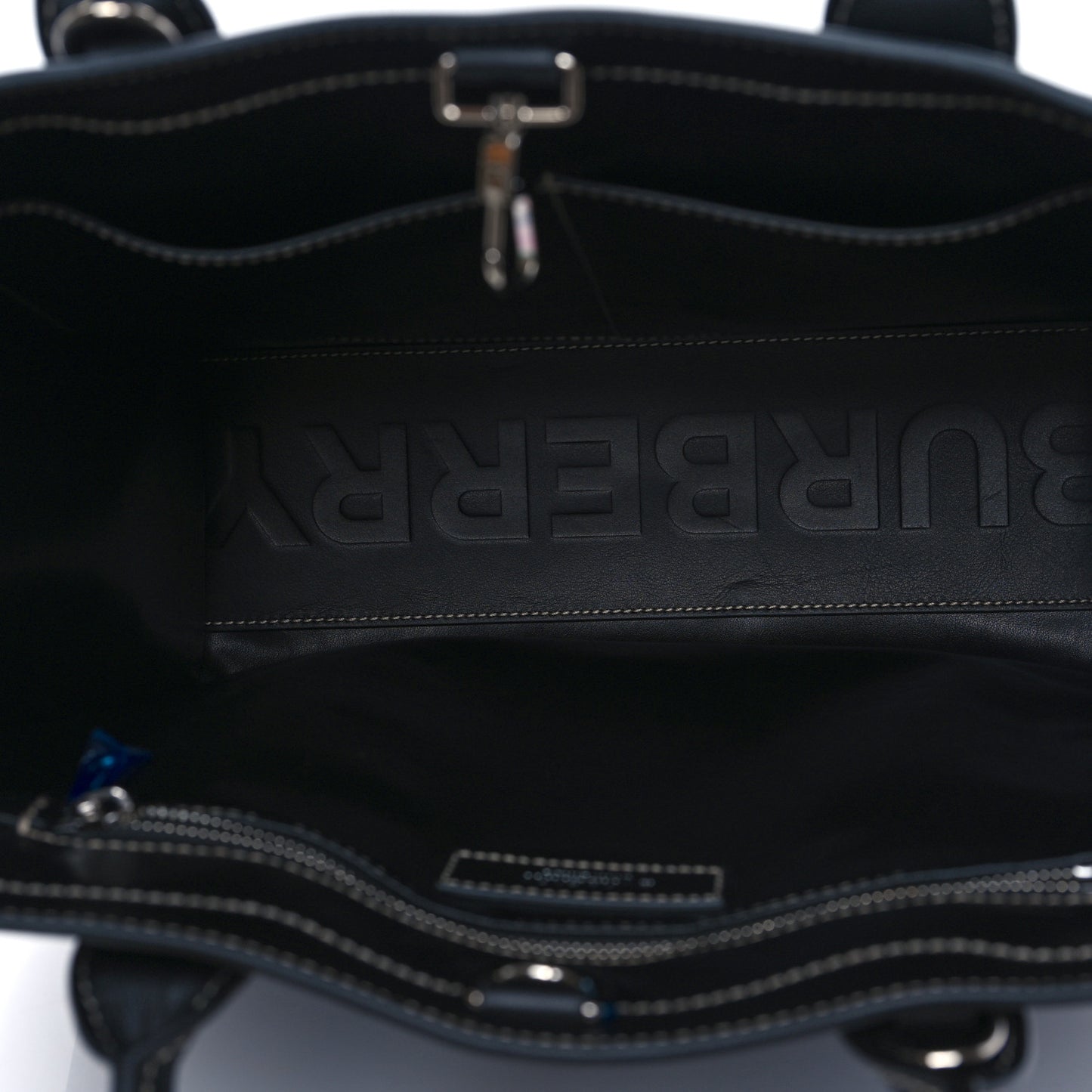 E-Canvas Denny Check Tote Navy Blue