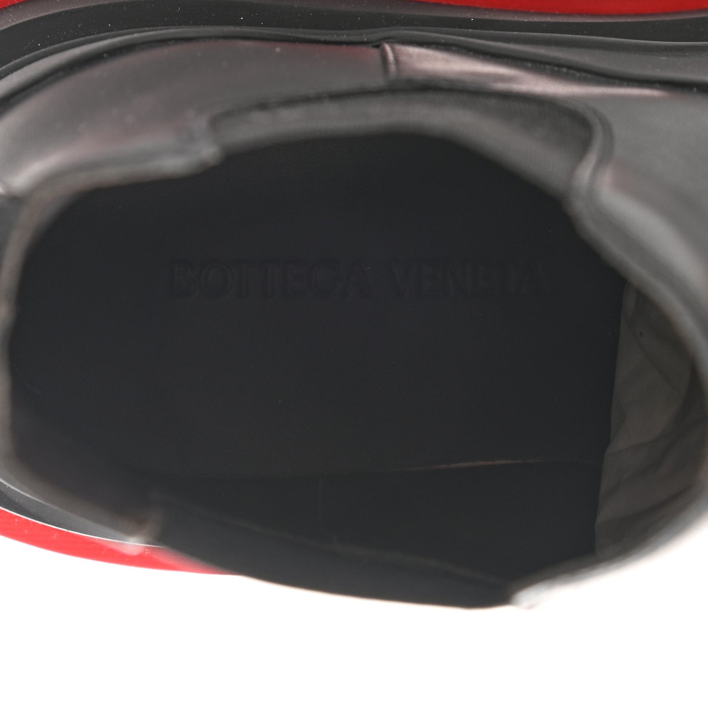 Calfskin Womens The Tire Cropped Chelsea Boots 37 Black Bright Red