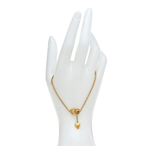 CD Crystal Heart Bracelet Gold