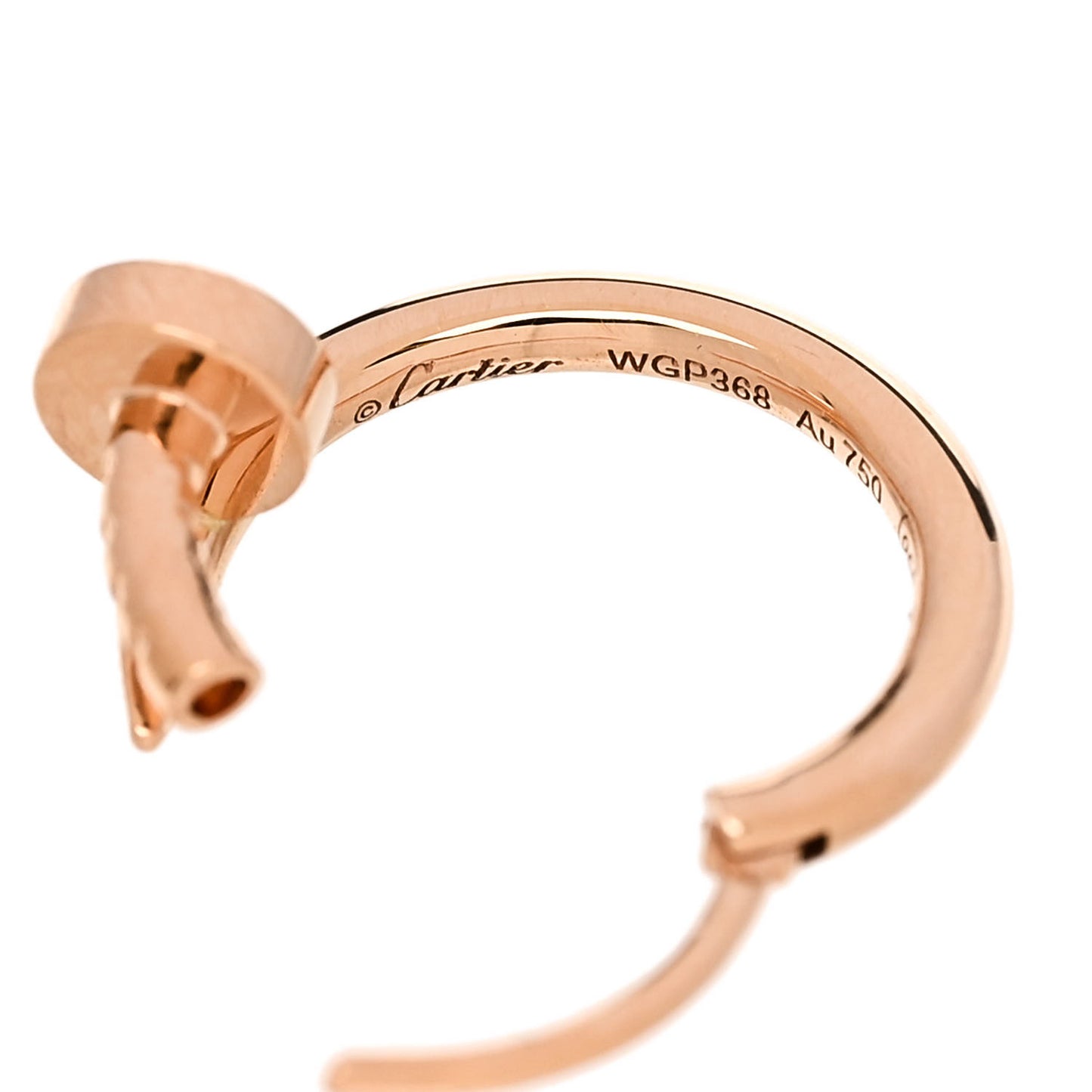 18K Pink Gold Juste Un Clou Single Hoop Earring